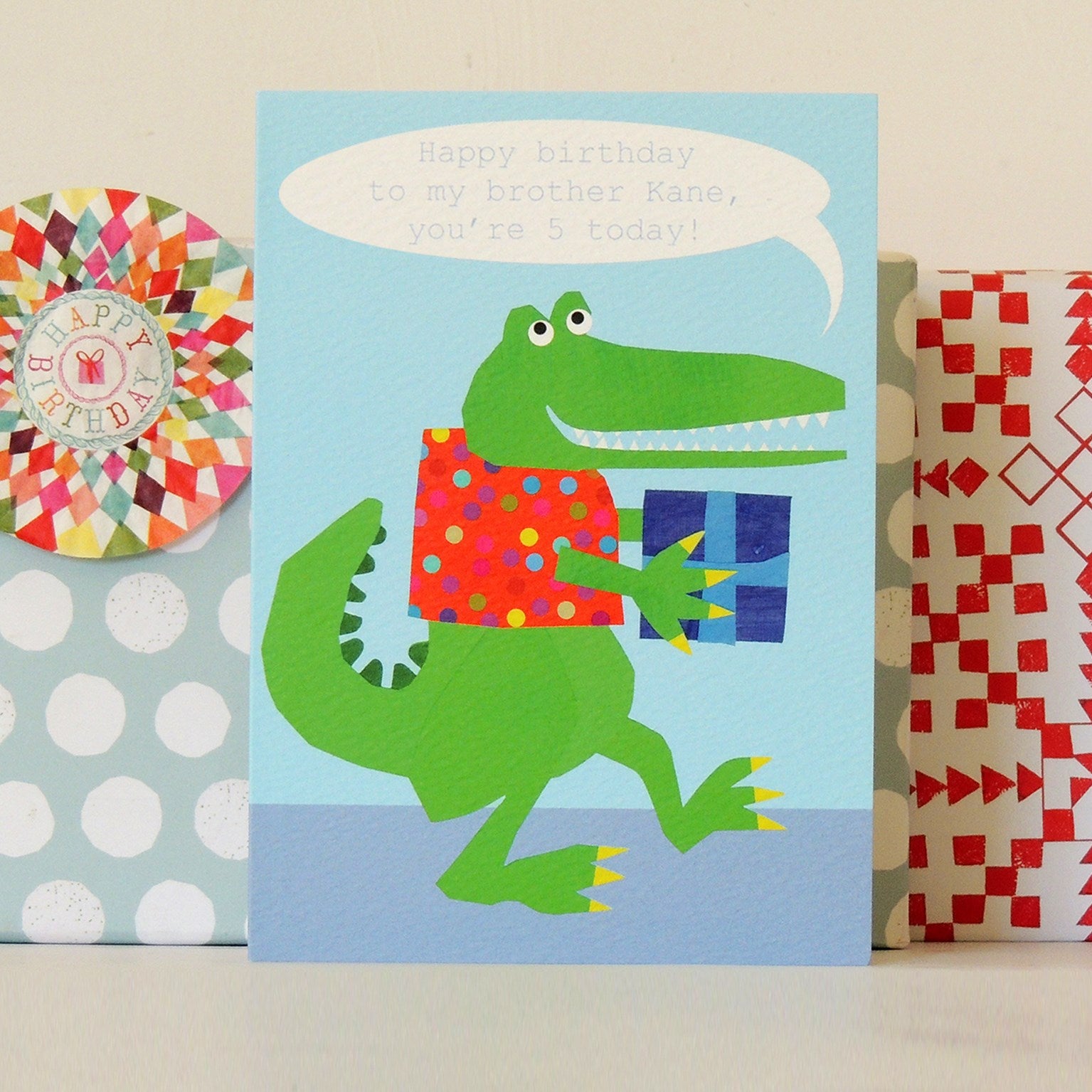 BB11 personalised crocodile greetings card