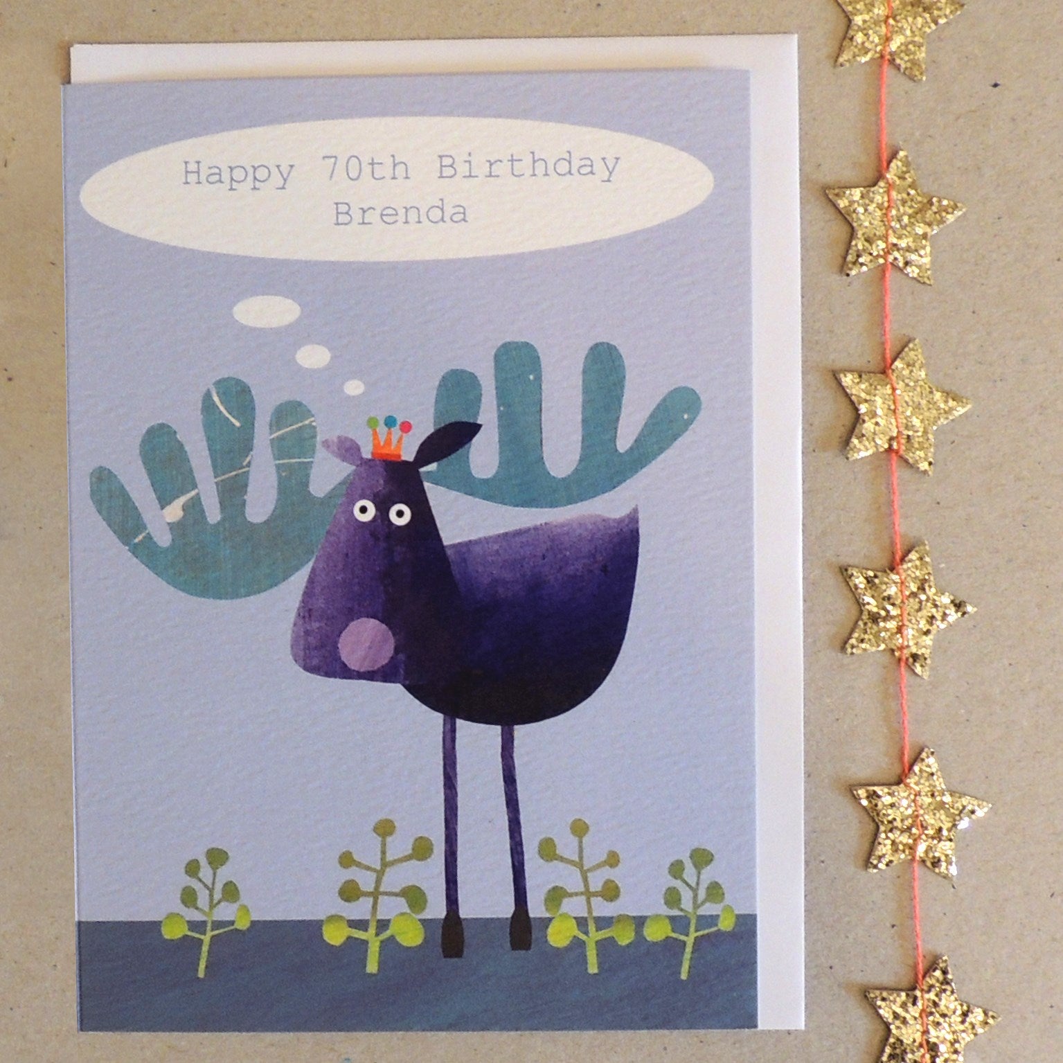 BB16 personalised moose greetings card