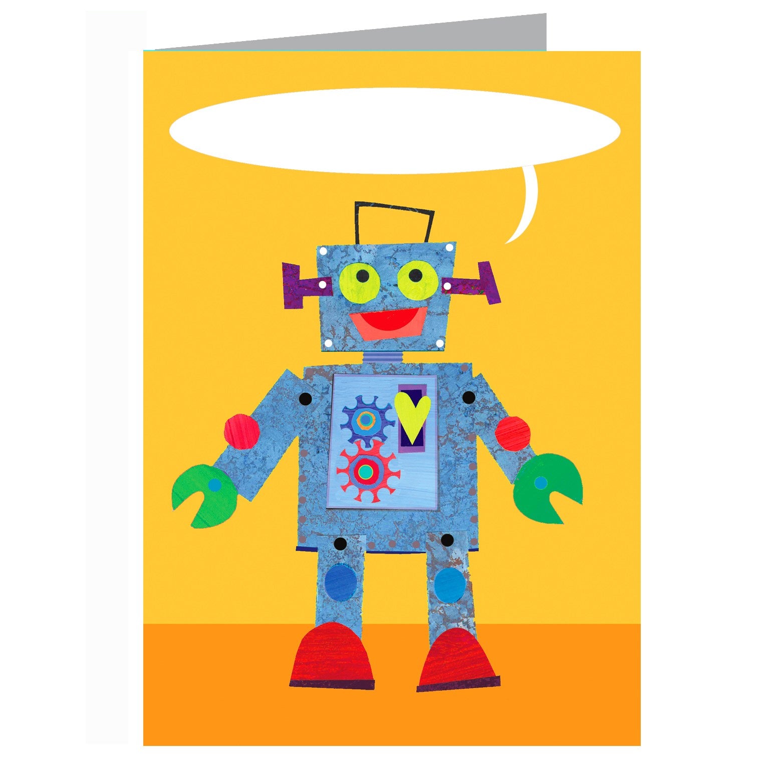 BB19 personalised robot greetings card