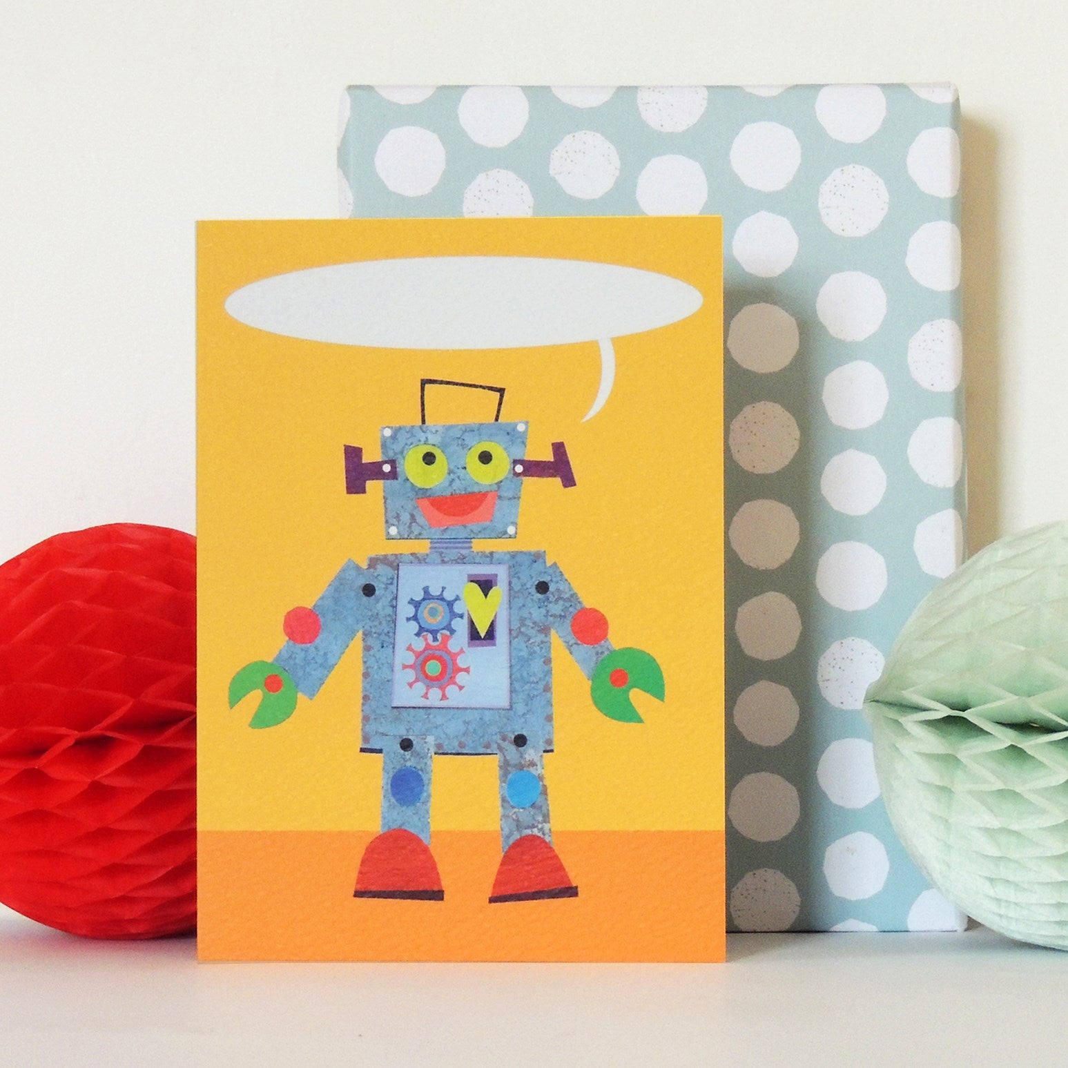 BB19 personalised robot greetings card