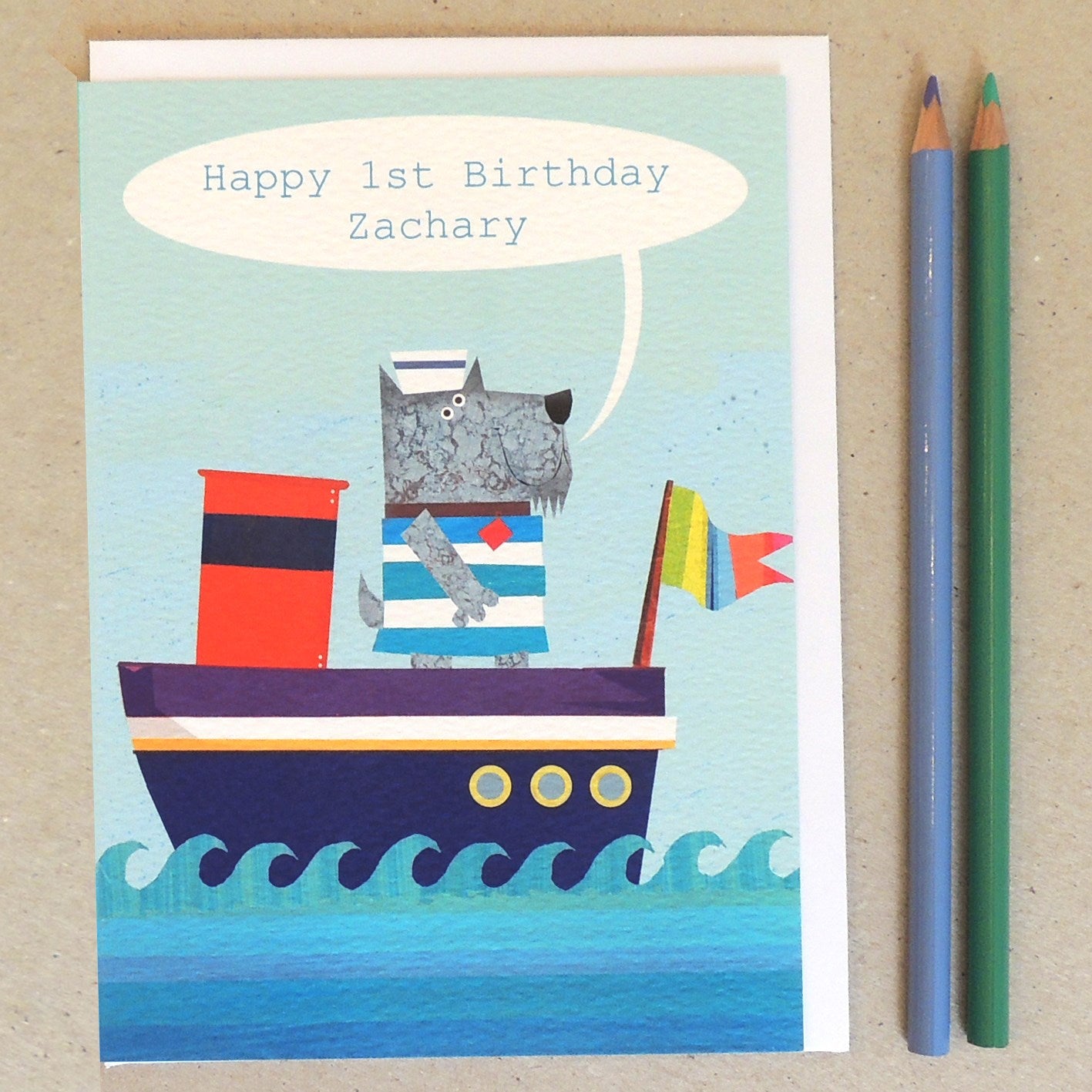 BB20 personalised dog boat card