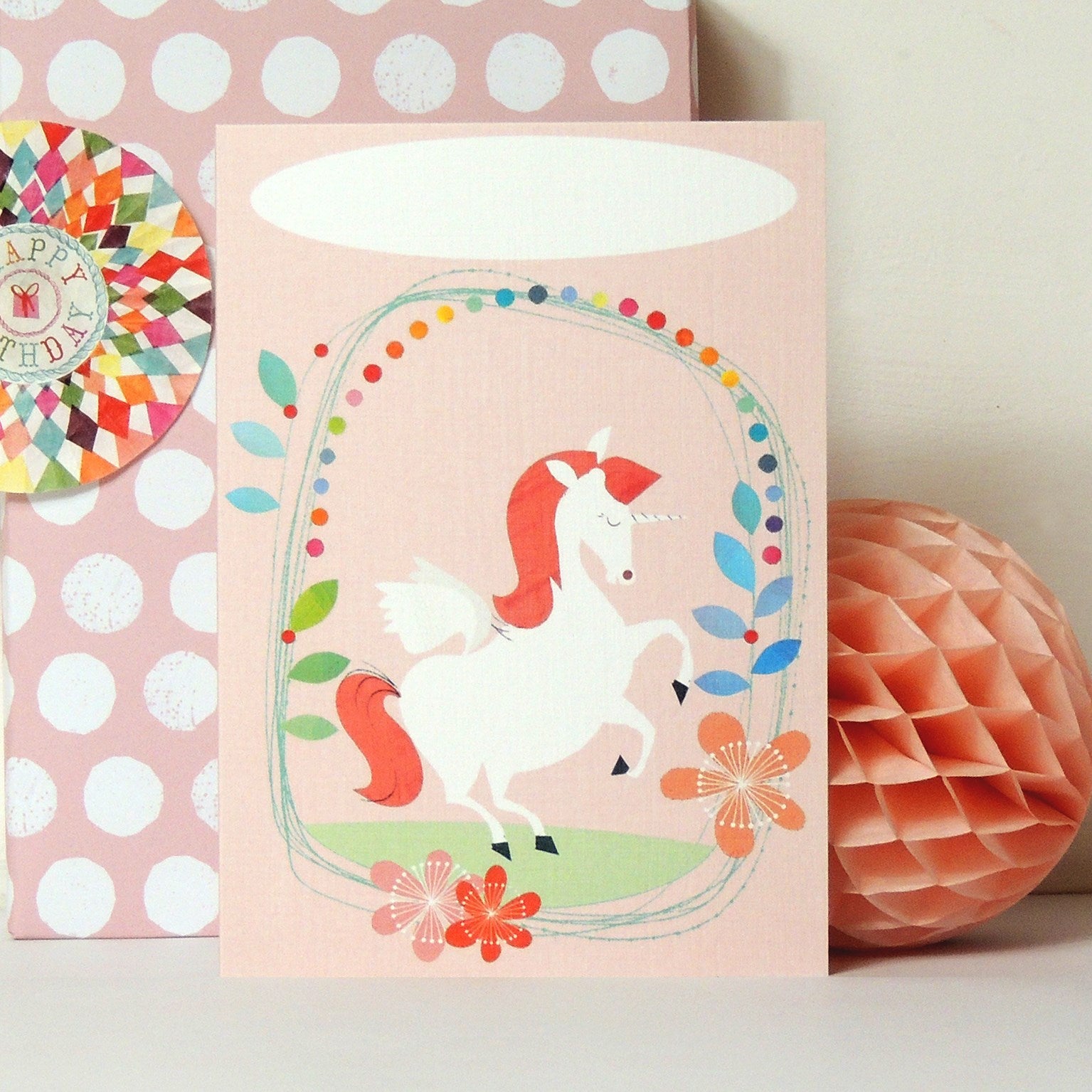 BB21 personalised unicorn greetings card