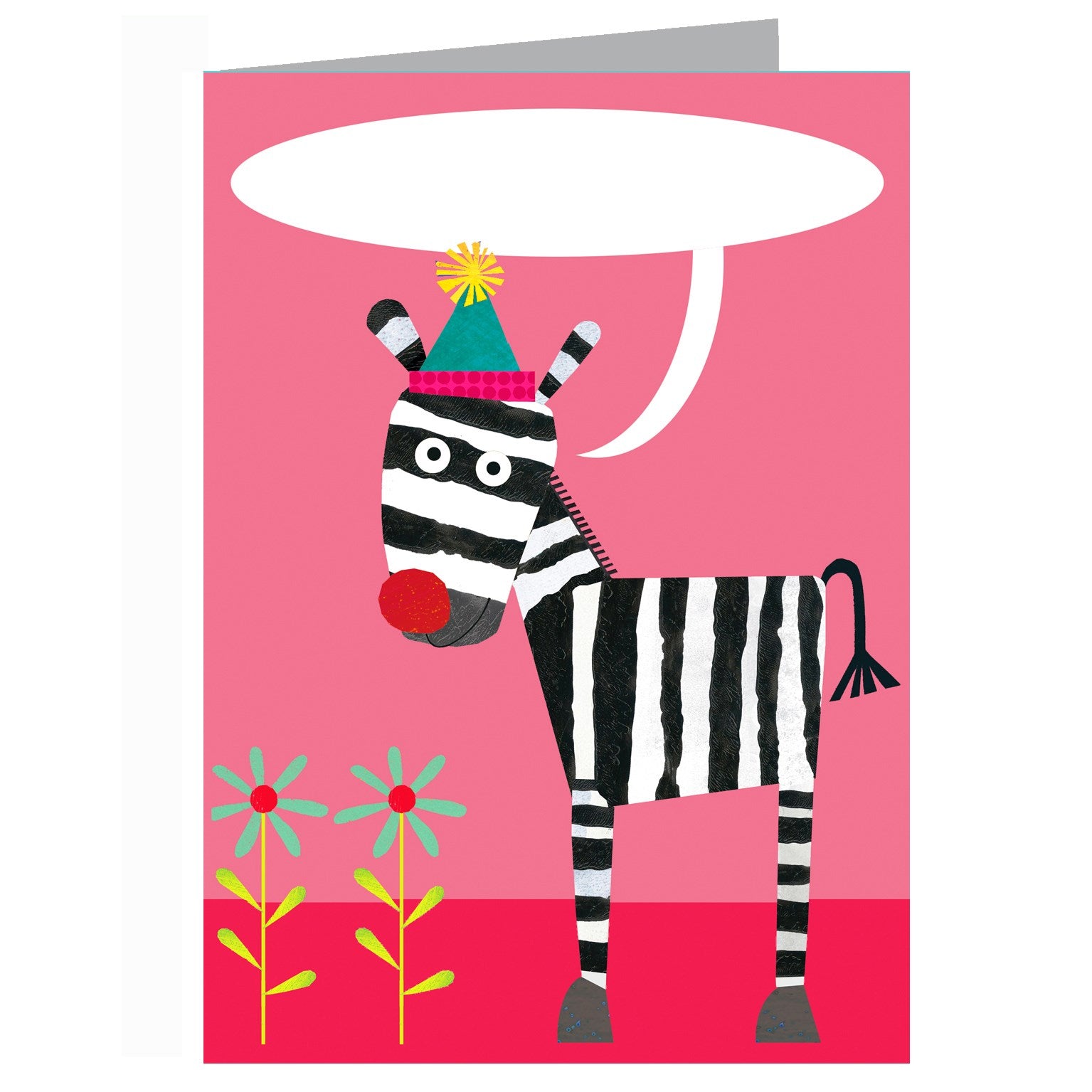 BB23 personalised zebra greetings card