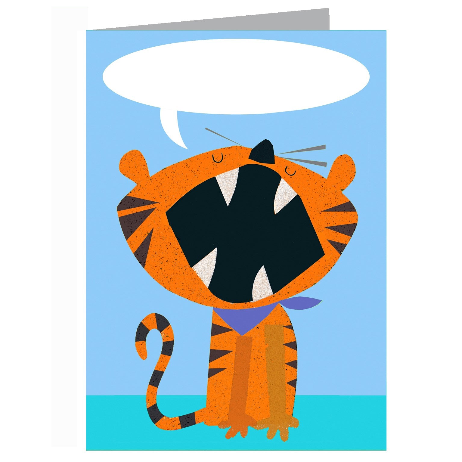 BB26 personalised tiger greetings card