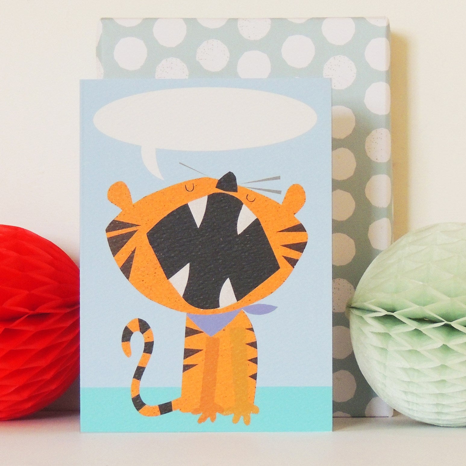 BB26 personalised tiger greetings card