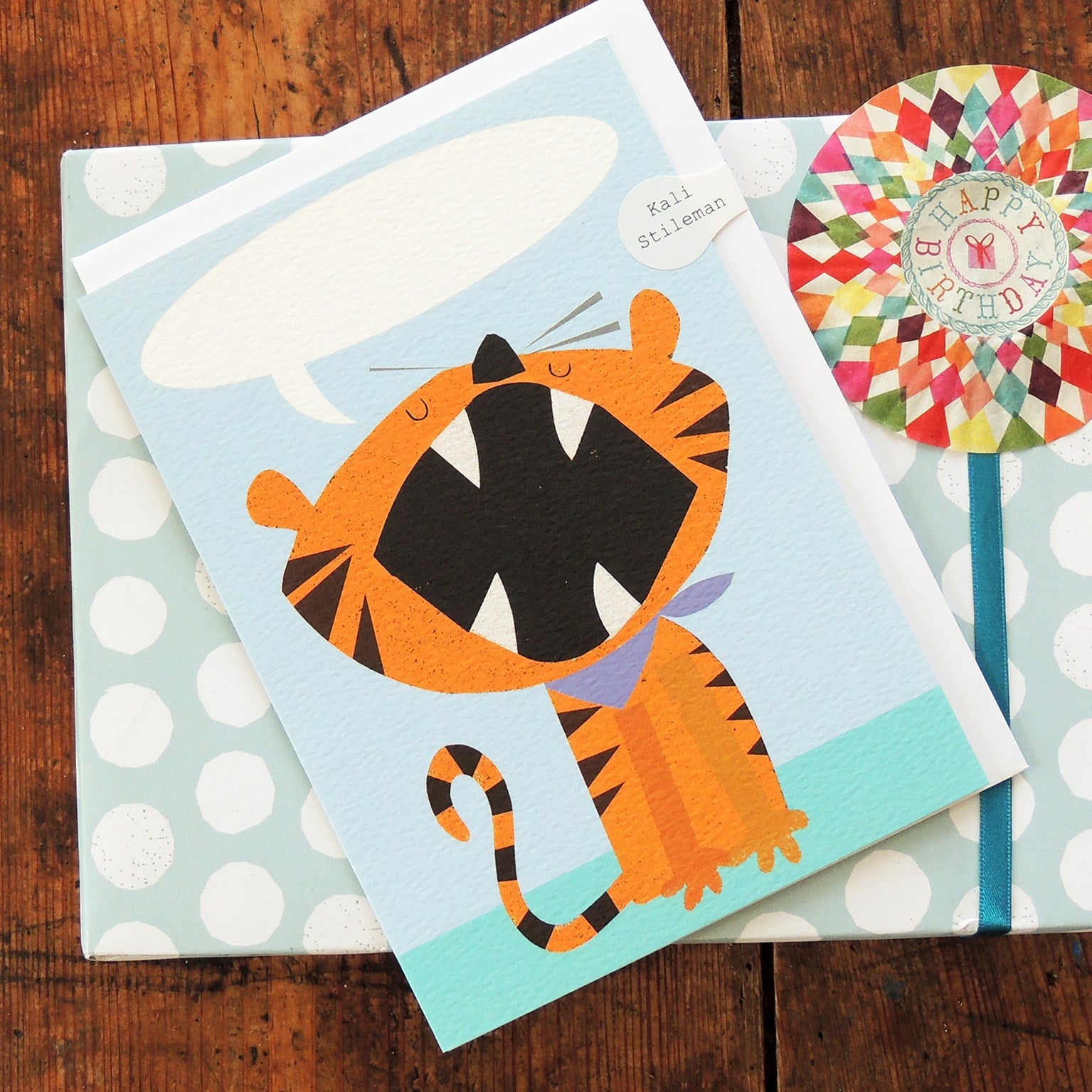 BB26 personalised tiger greetings card