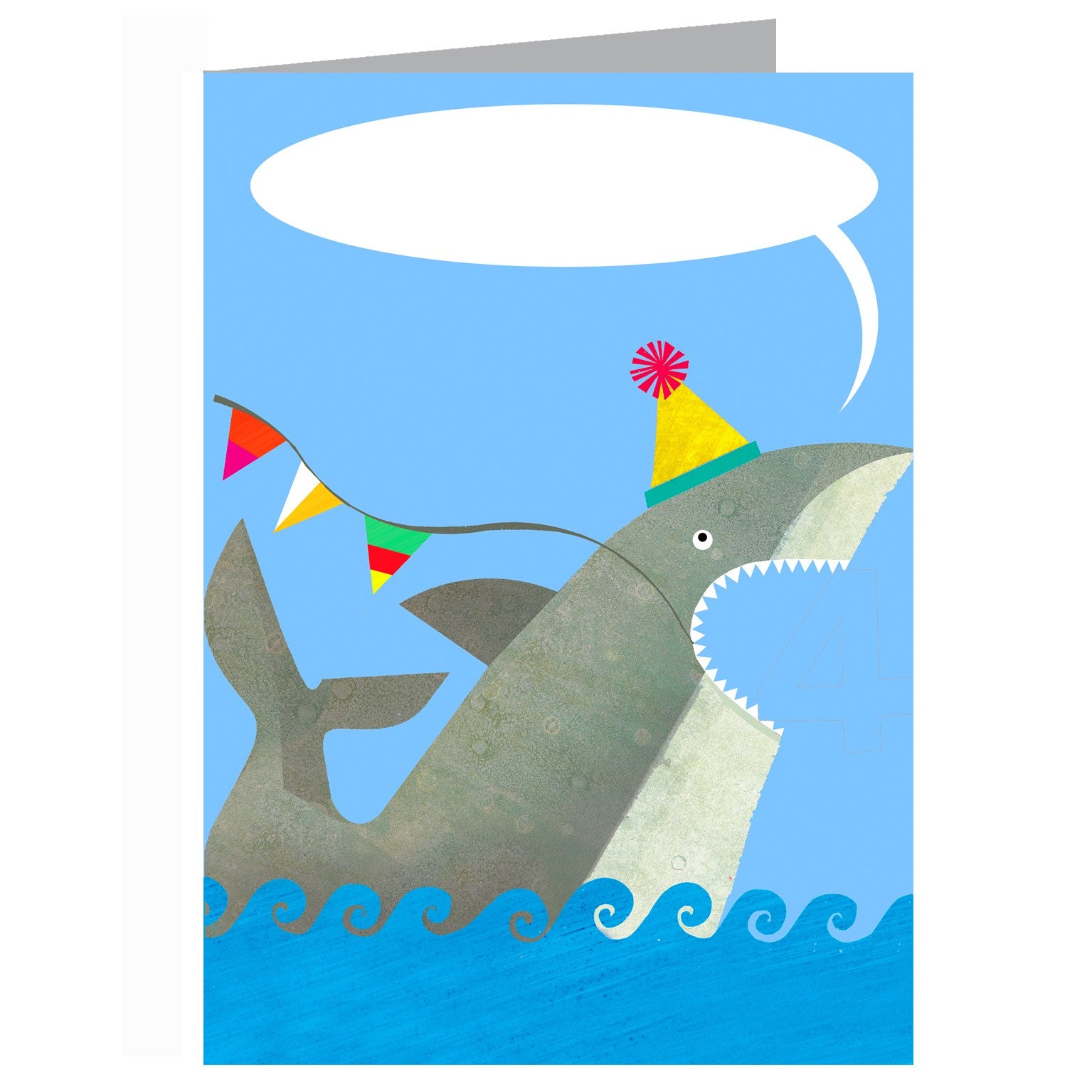 BB30 personalised shark greetings card