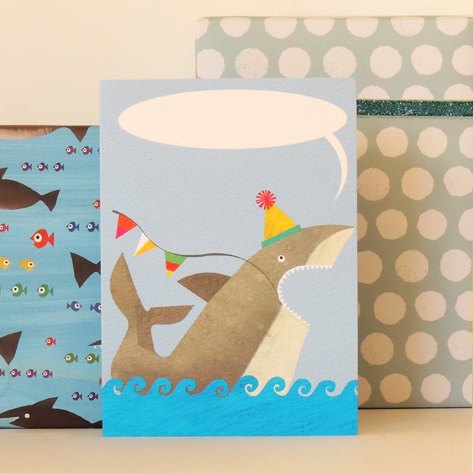 BB30 personalised shark greetings card