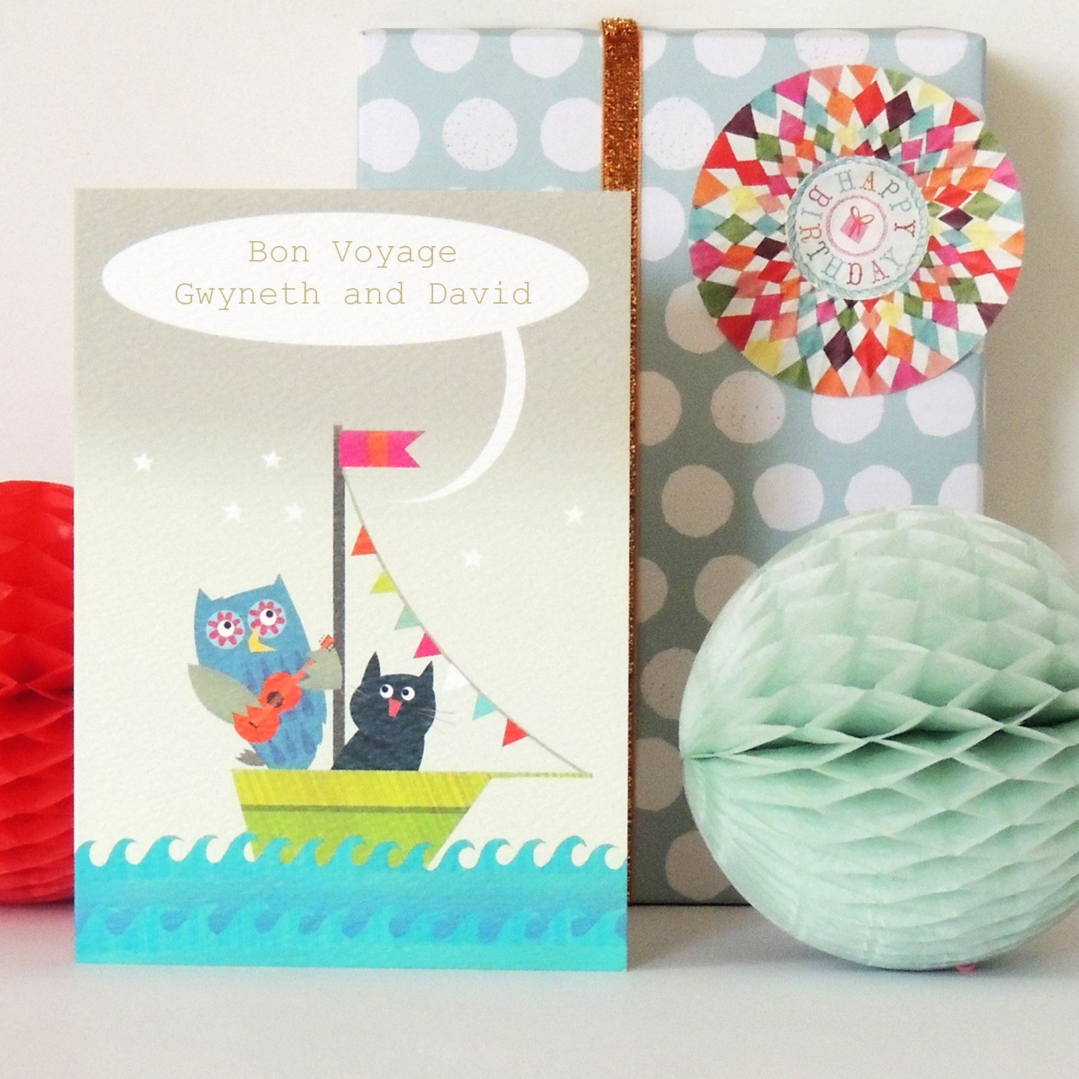 BB36 personalised owl and pussycat card