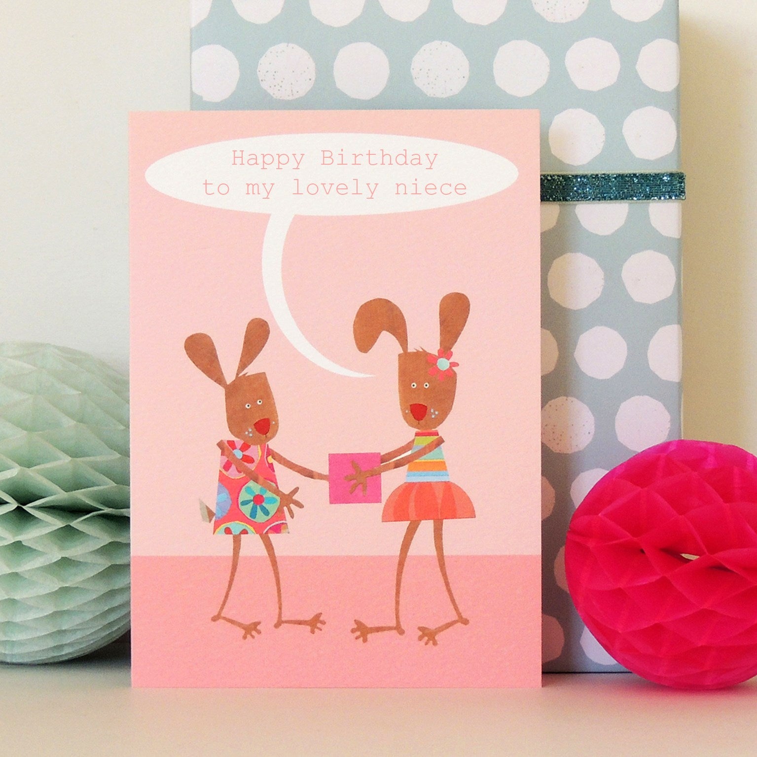 BB40 personalised rabbits present card