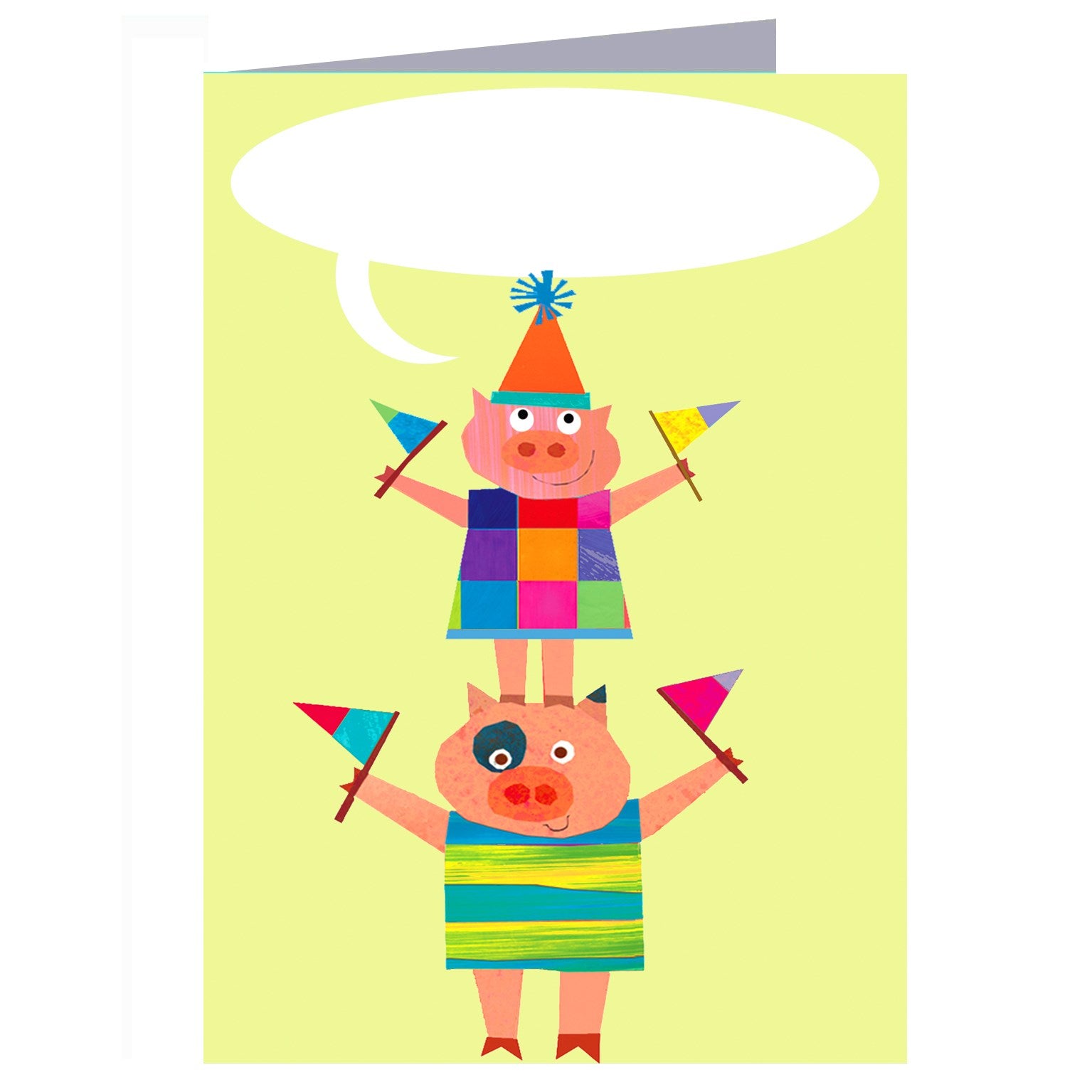 BB44 personalised pigs greetings card