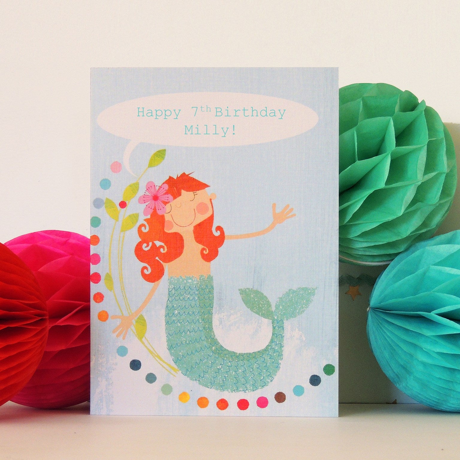 BB50 personalised mermaid greetings card