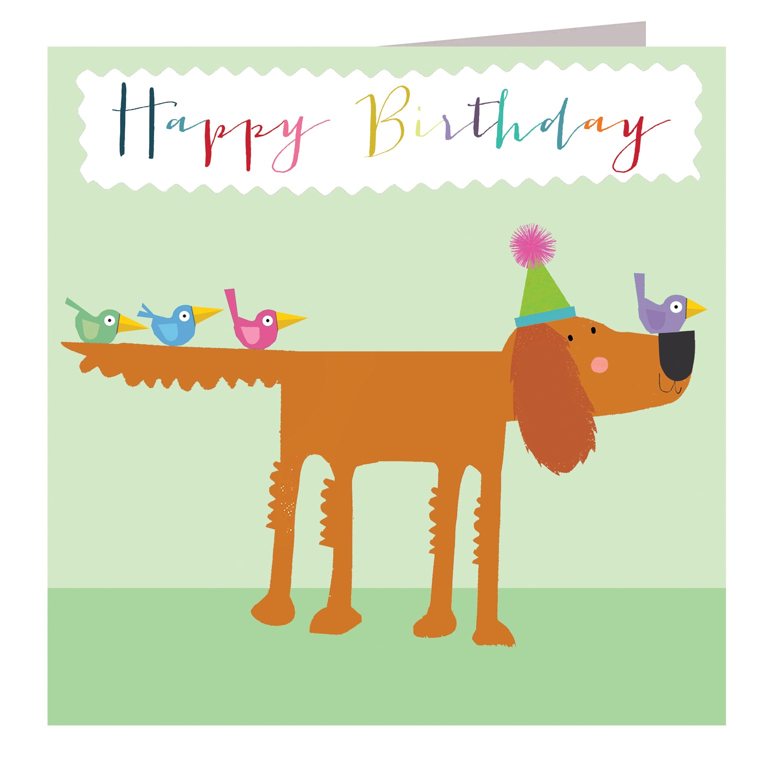 BDG04 setter happy birthday card