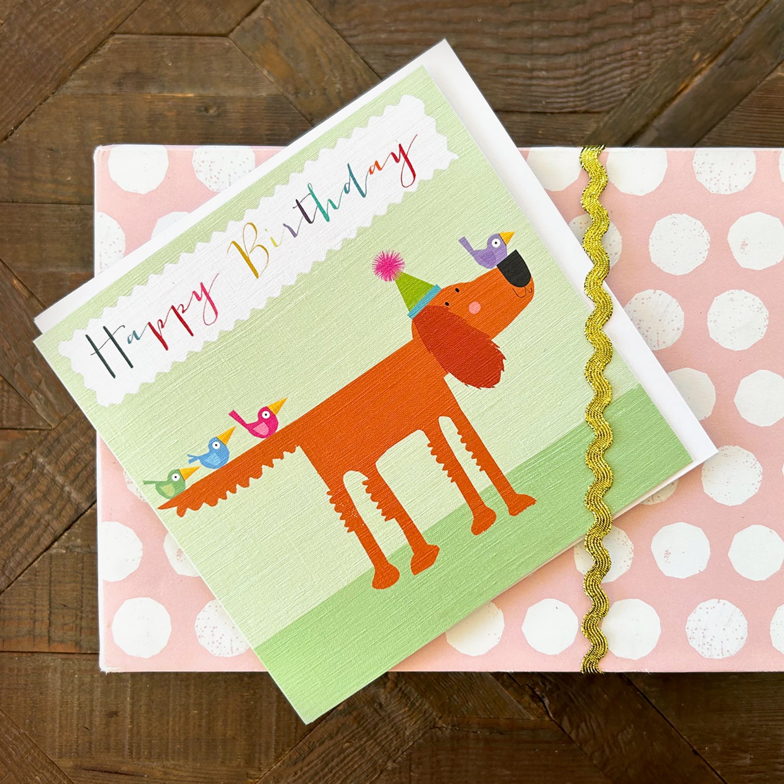 BDG04 setter happy birthday card