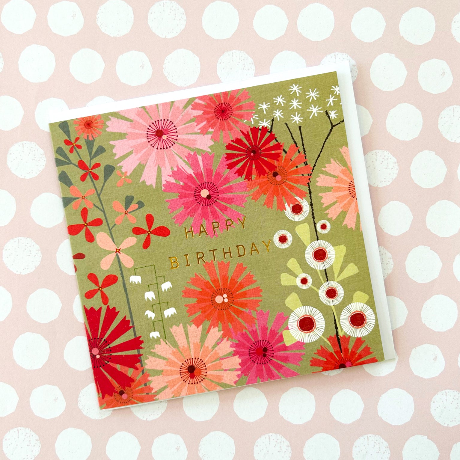 BFL03 gold foiled coffee birthday card