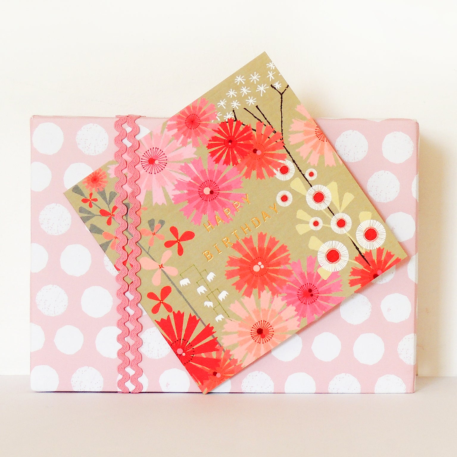 BFL03 gold foiled coffee birthday card
