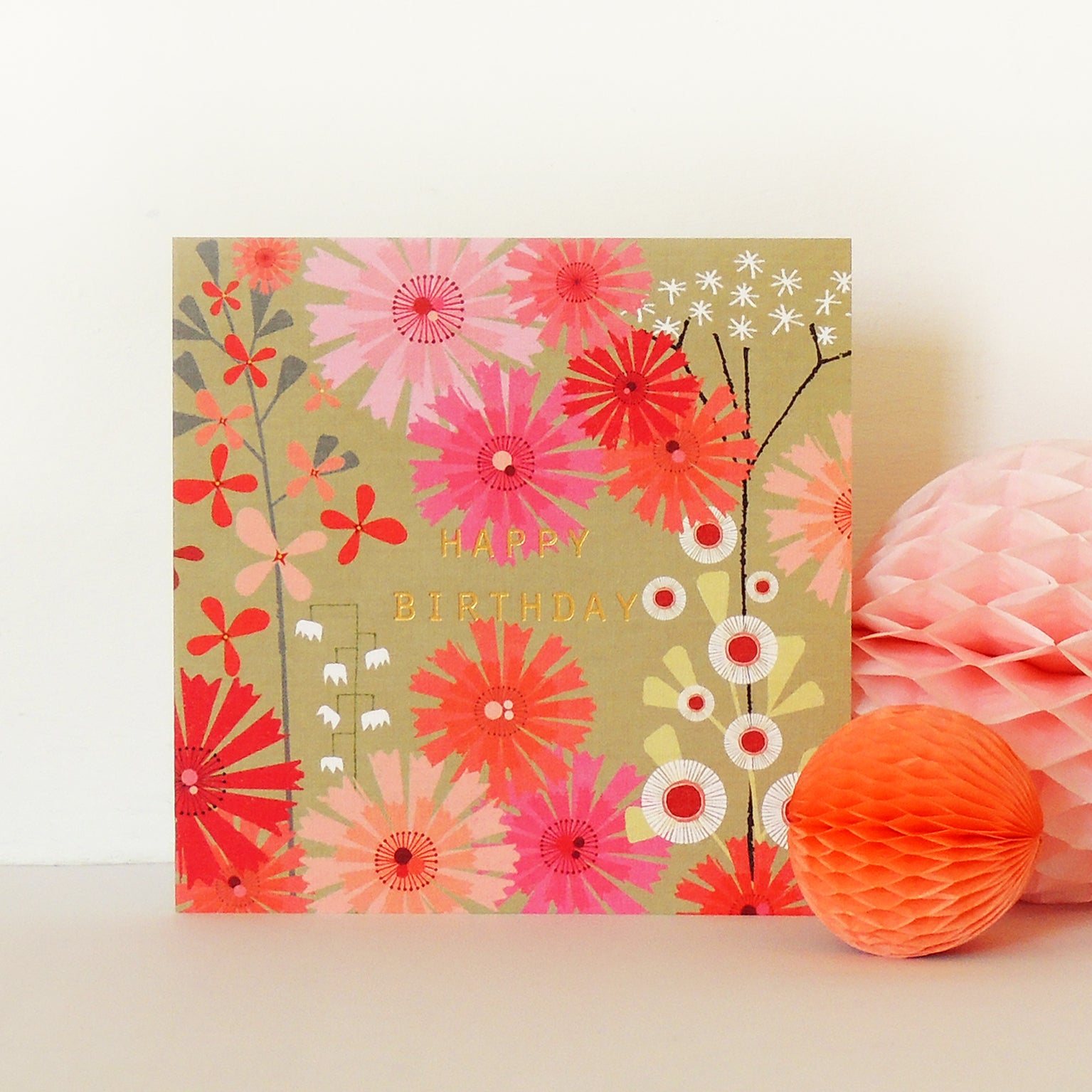 BFL03 gold foiled coffee birthday card