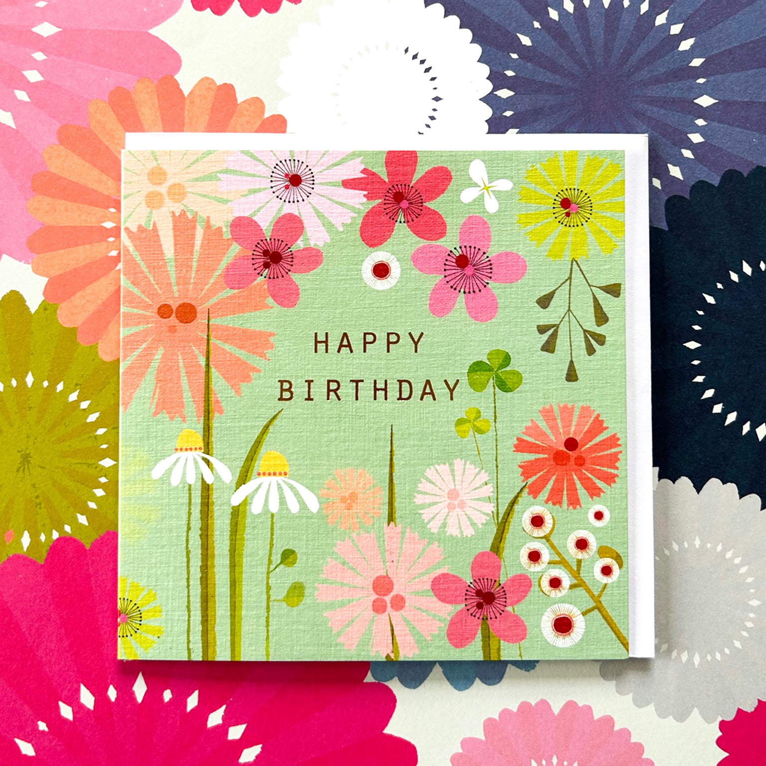 BFL06 gold foiled green birthday card