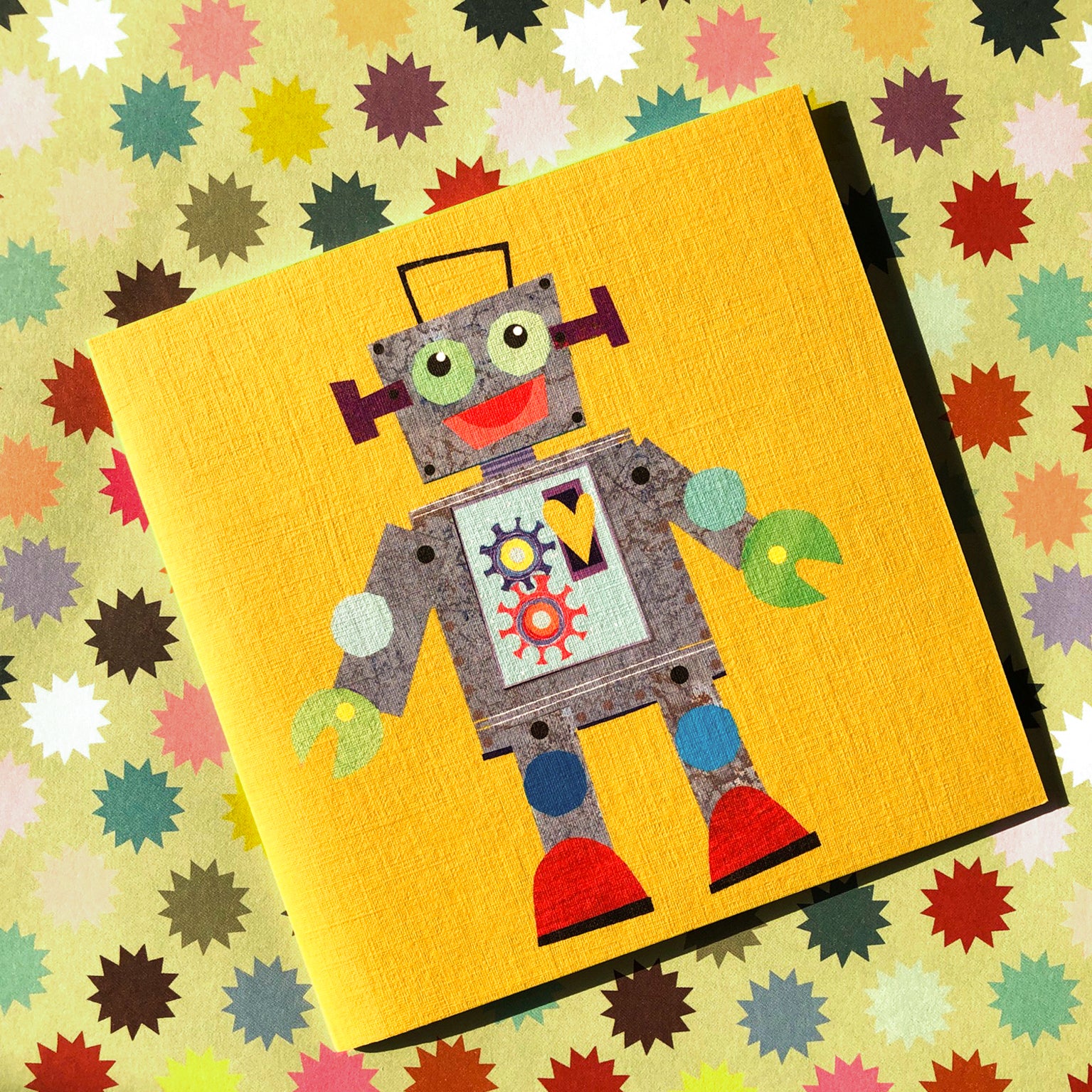 BG02 cool robot greetings card