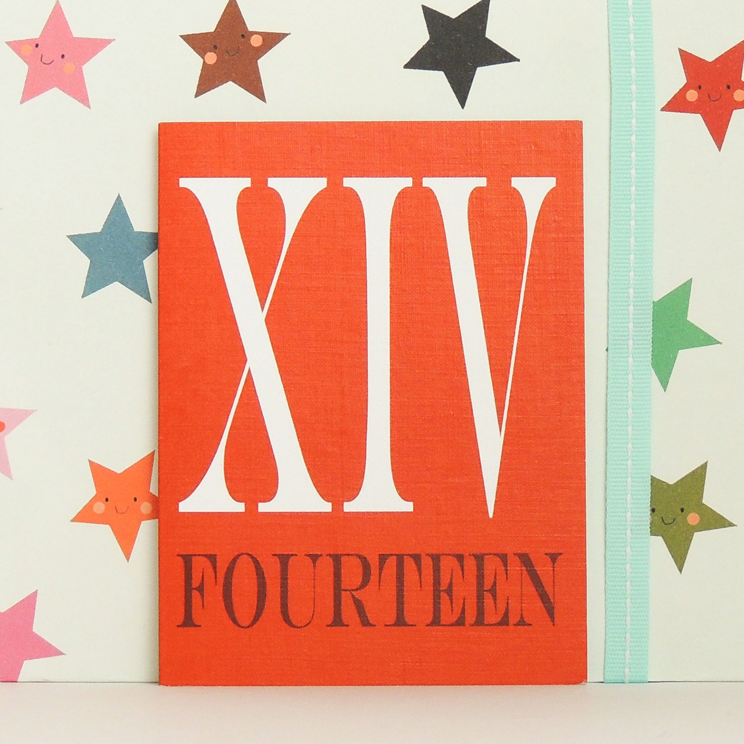 BTW38 mini roman numerals fourteen card