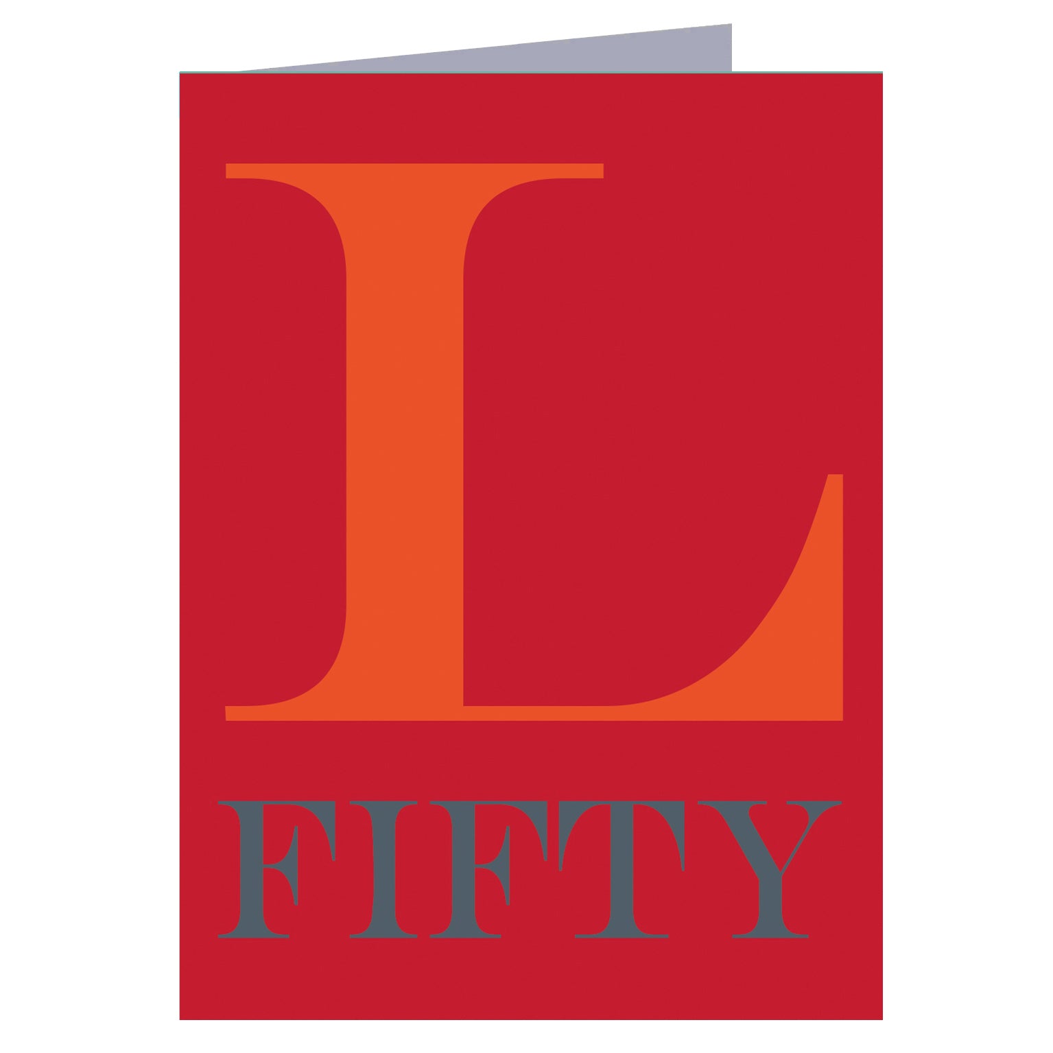 BTW46 mini roman numerals fifty card