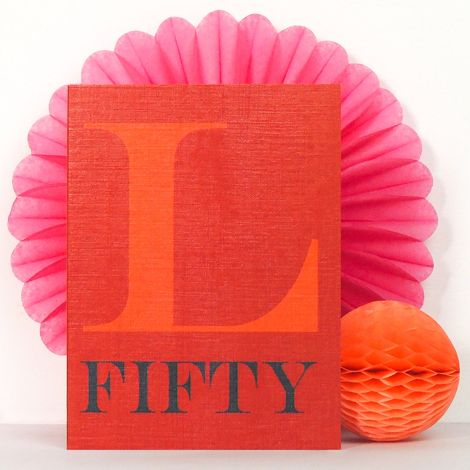 BTW46 mini roman numerals fifty card