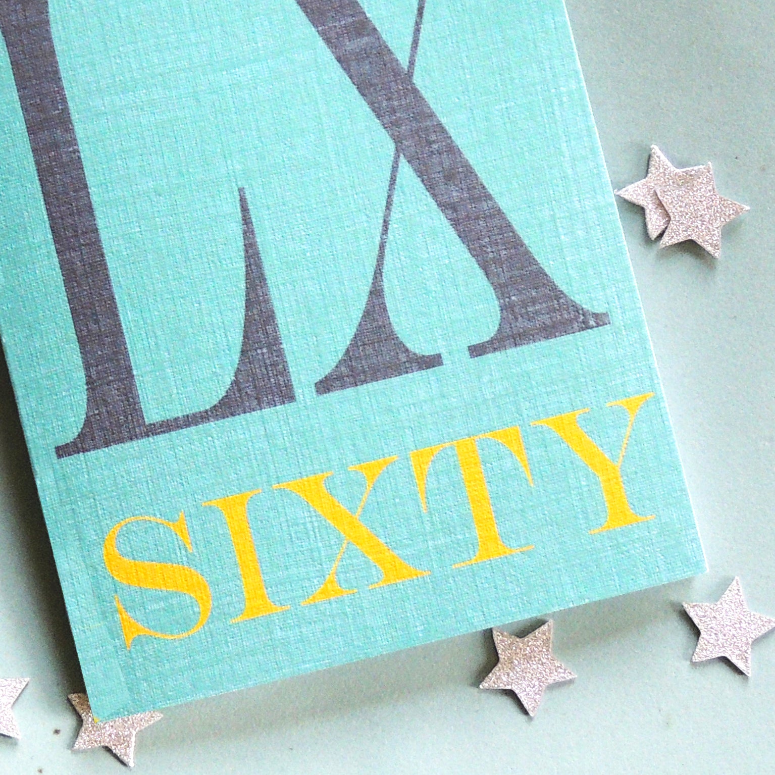 BTW47 mini roman numerals sixty card