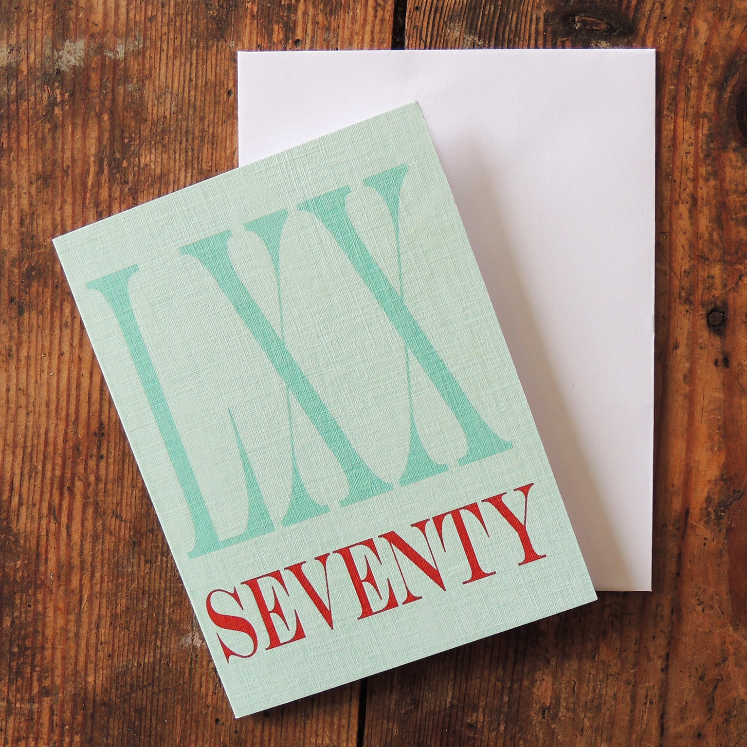 BTW48 mini roman numerals seventy card