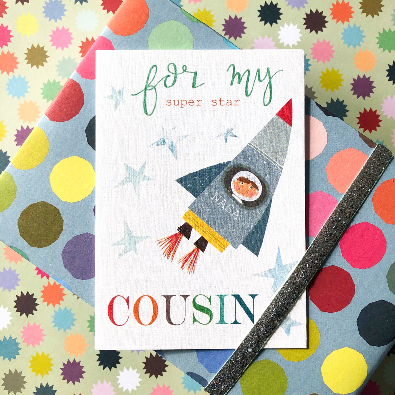 BY17 rocket cousin greetings card
