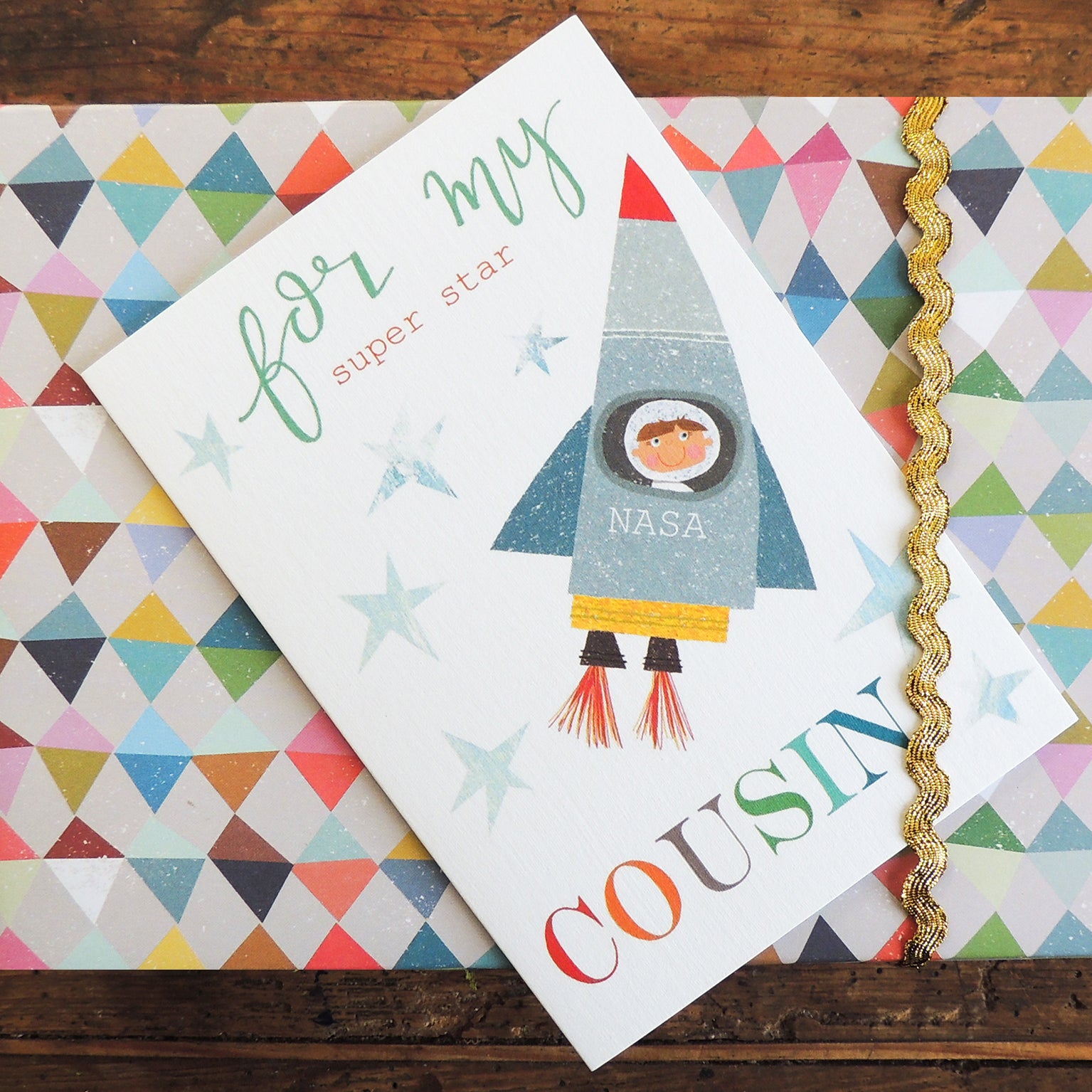 BY17 rocket cousin greetings card