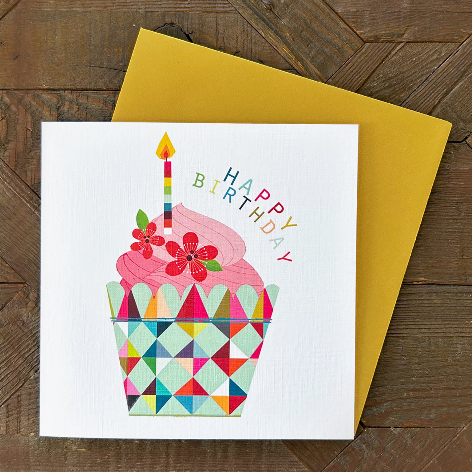CC00 cupcake happy birthday card