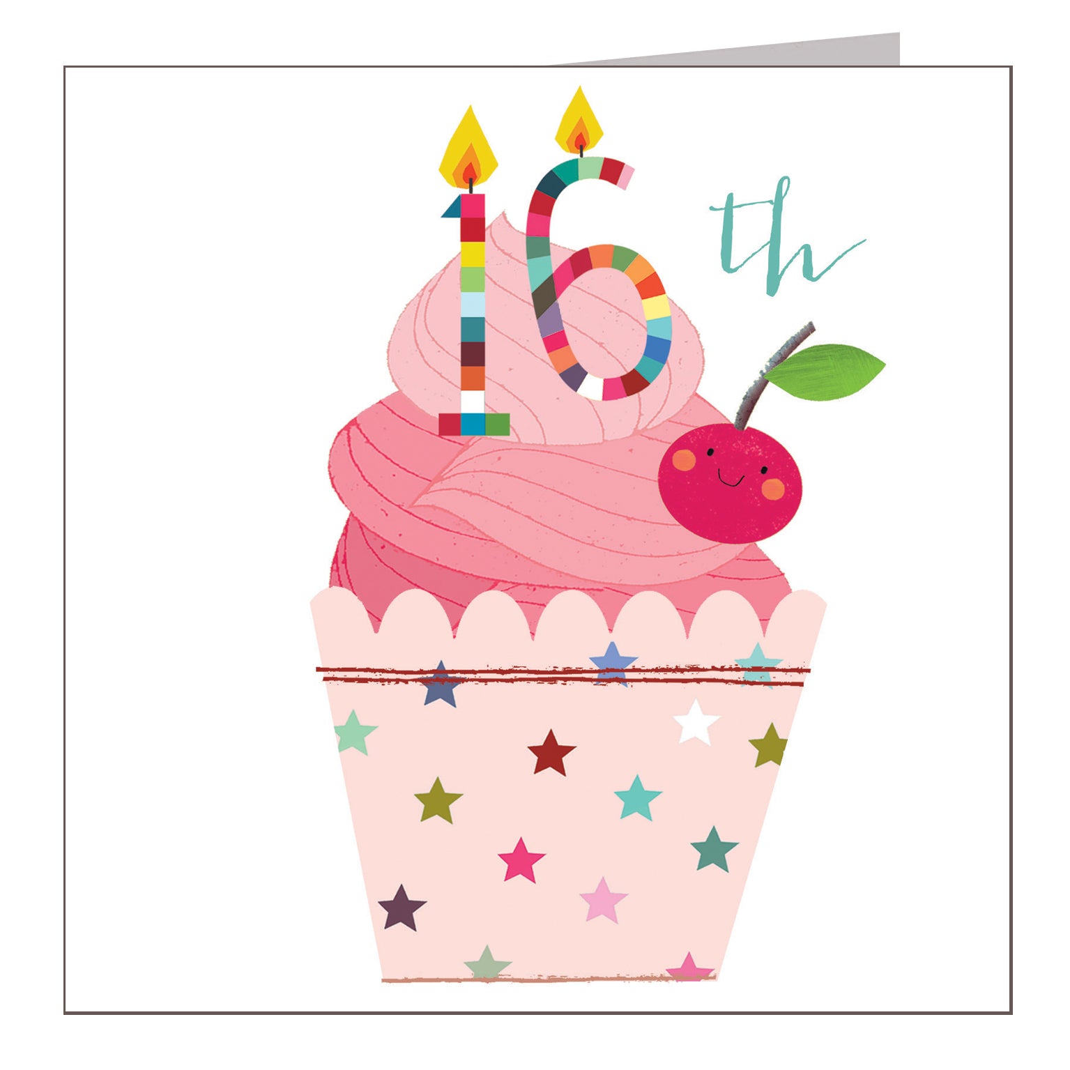 CC16 cupcake 16th birthday card