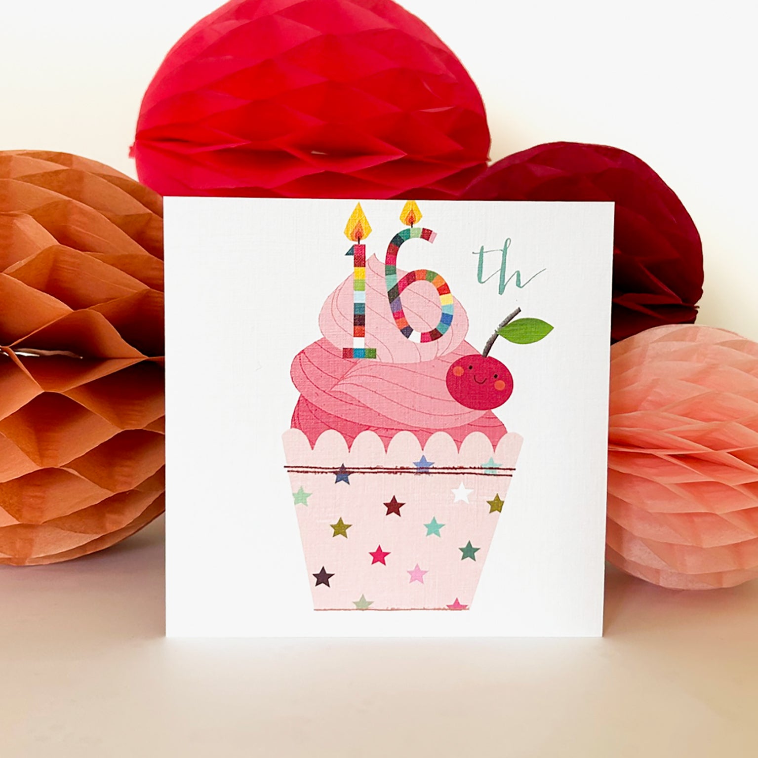 CC16 cupcake 16th birthday card