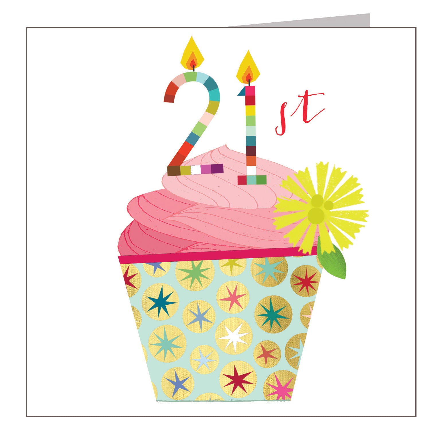 CC21 cupcake 21st birthday card