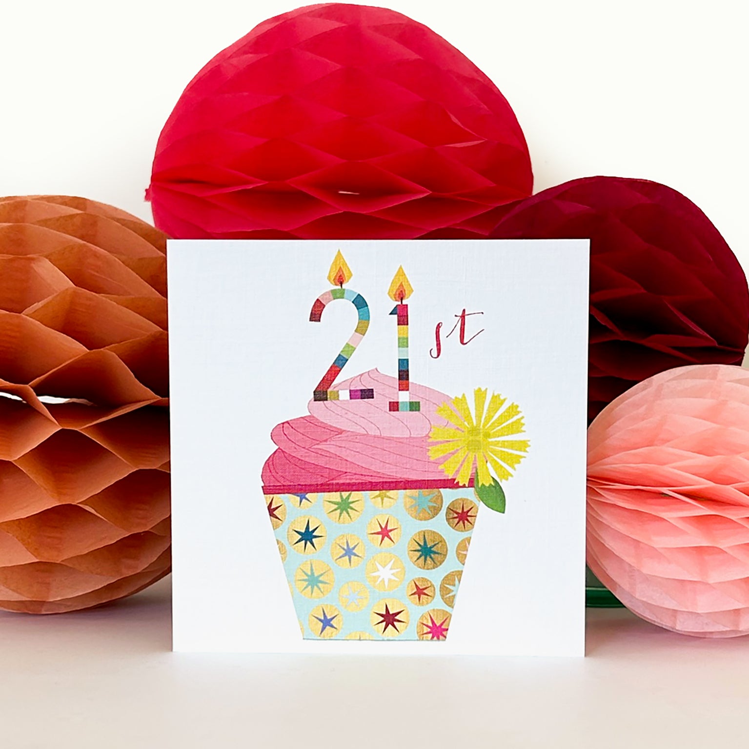 CC21 cupcake 21st birthday card