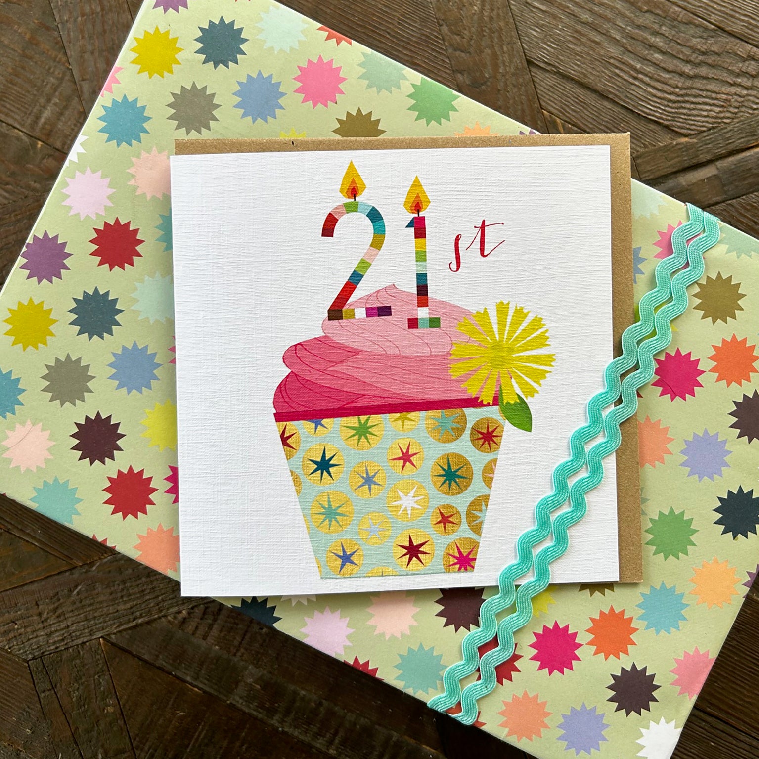 CC21 cupcake 21st birthday card