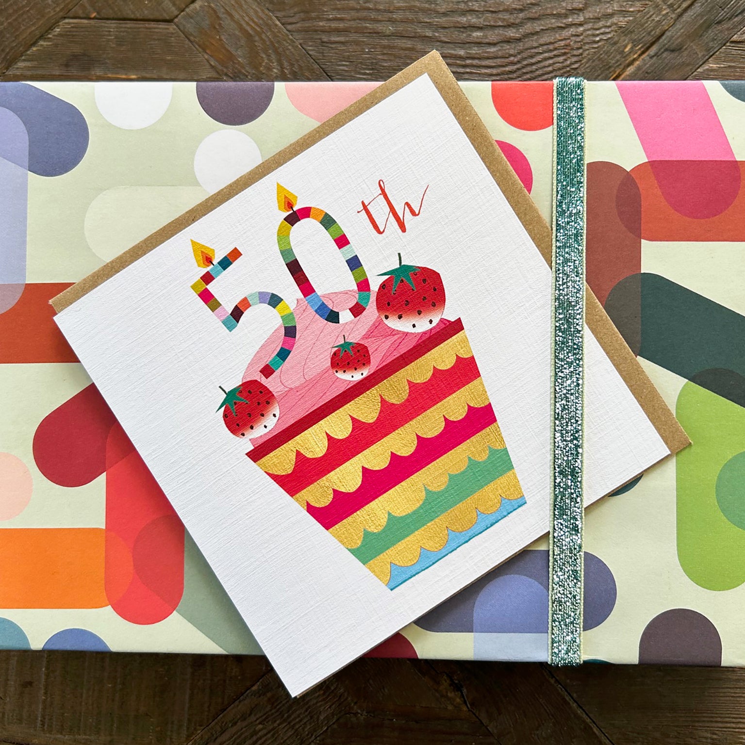 CC50 cupcake 50th birthday card