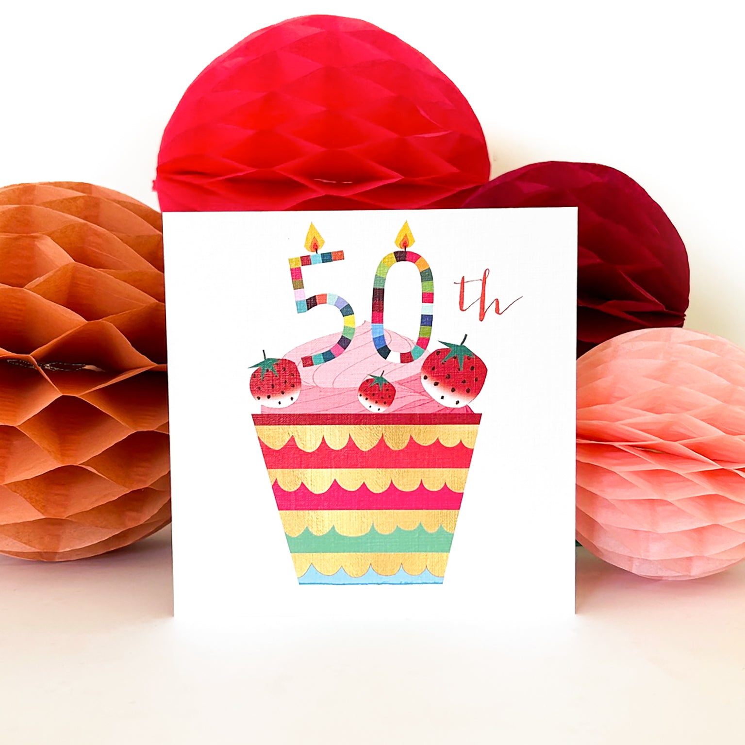 CC50 cupcake 50th birthday card