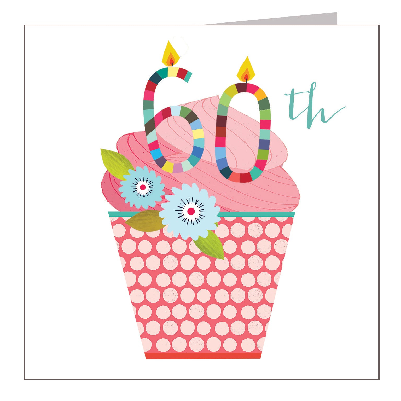 CC60 cupcake 60th birthday card