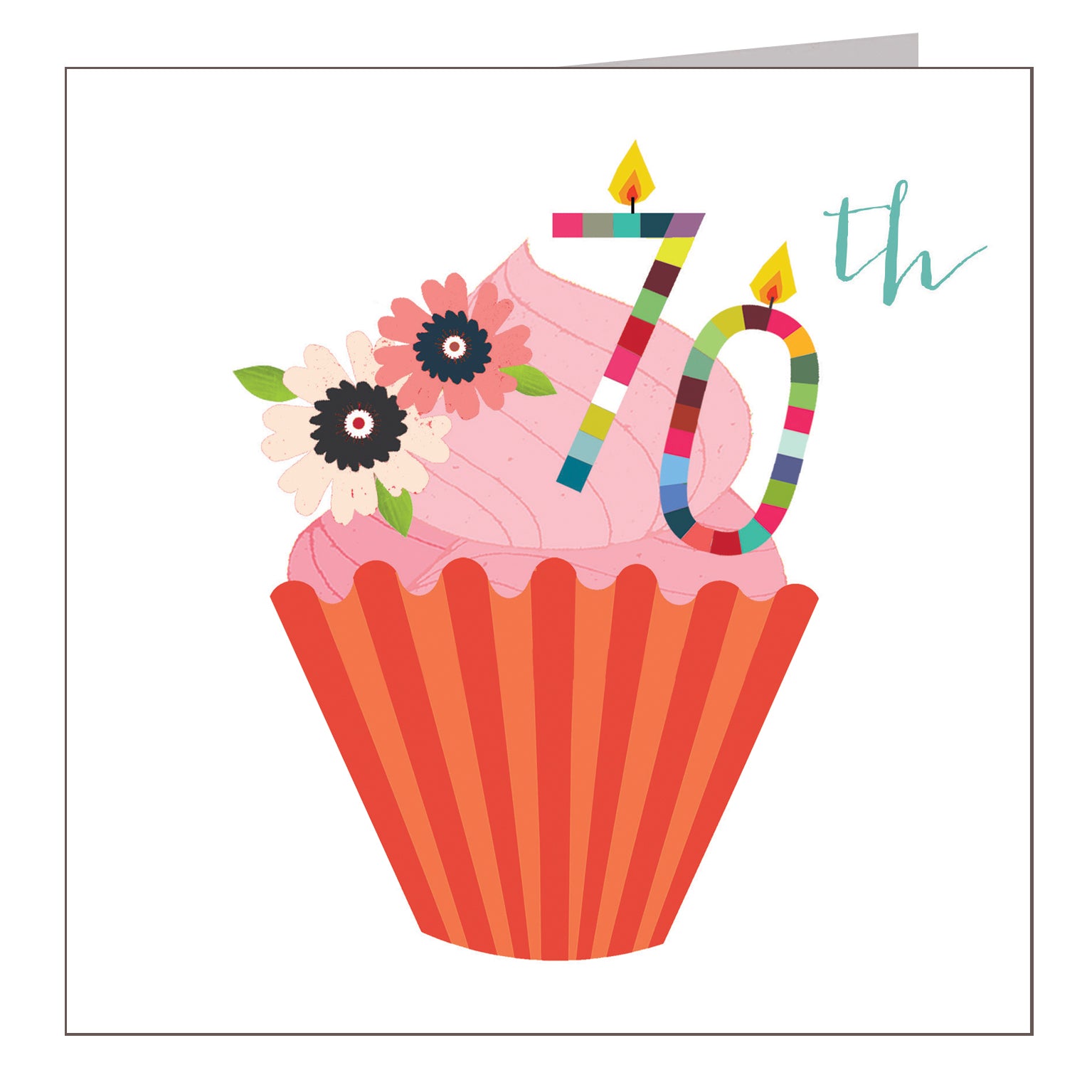 CC70 cupcake 70th birthday card