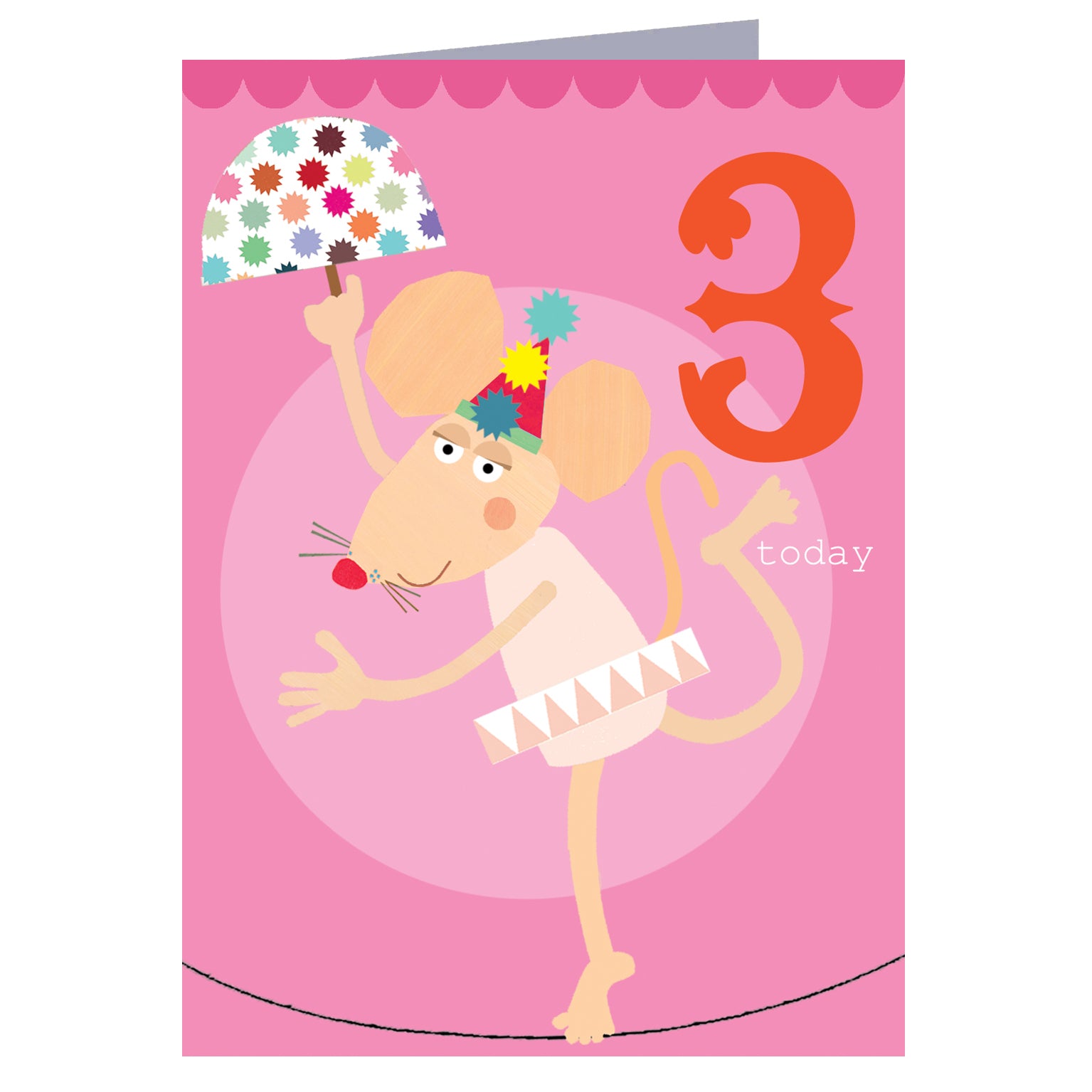 CTW09 mini mouse 3rd birthday card