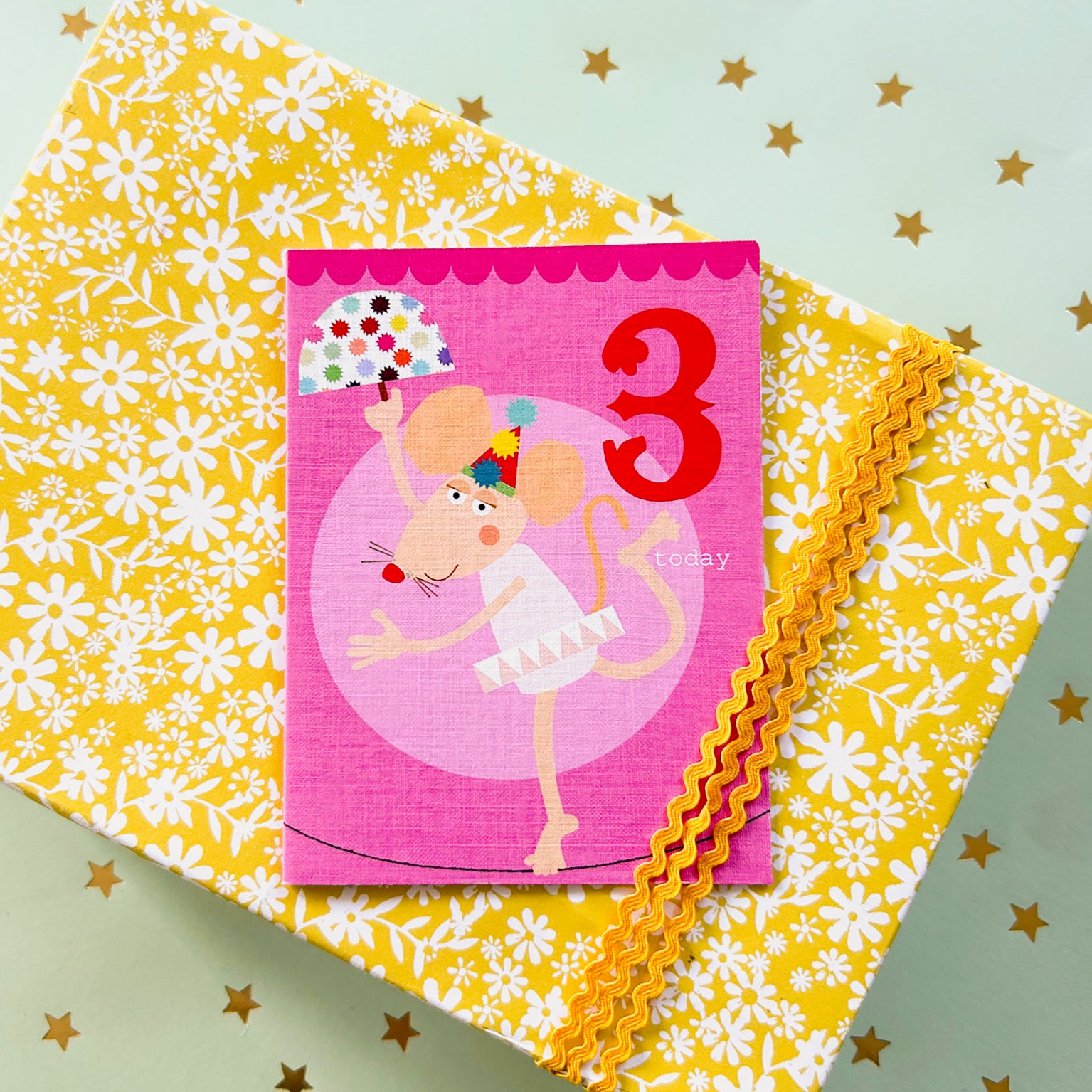 CTW09 mini mouse 3rd birthday card