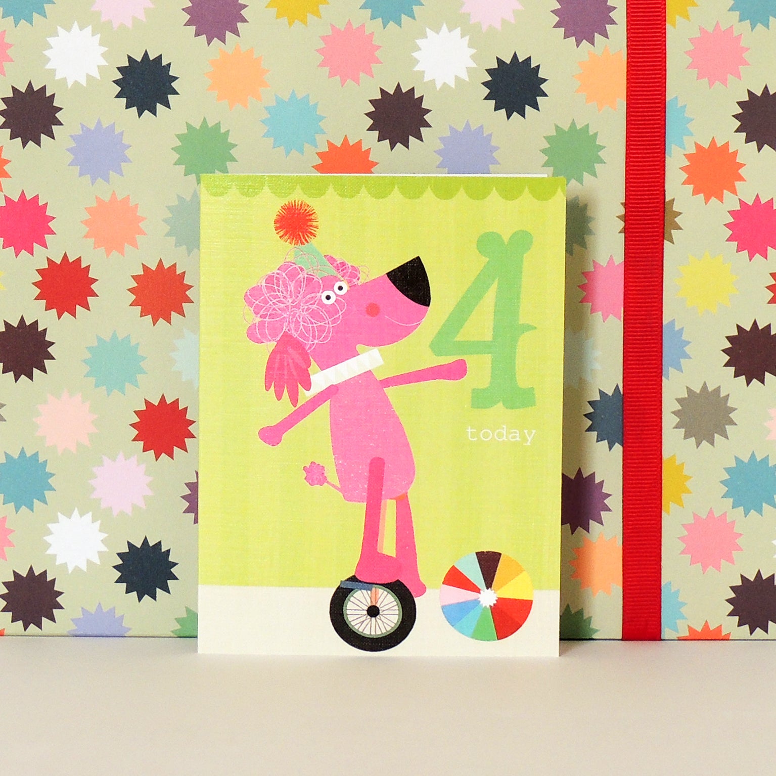 CTW10 mini poodle 4th birthday card