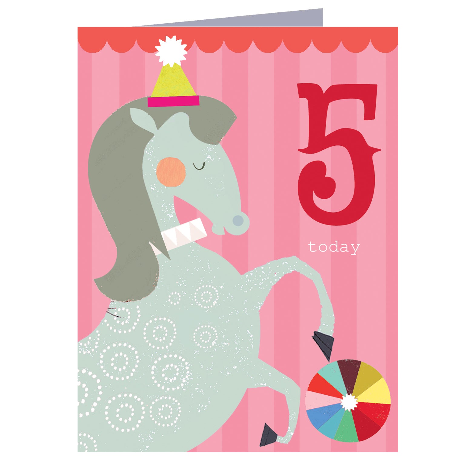 CTW11 mini horse 5th birthday card