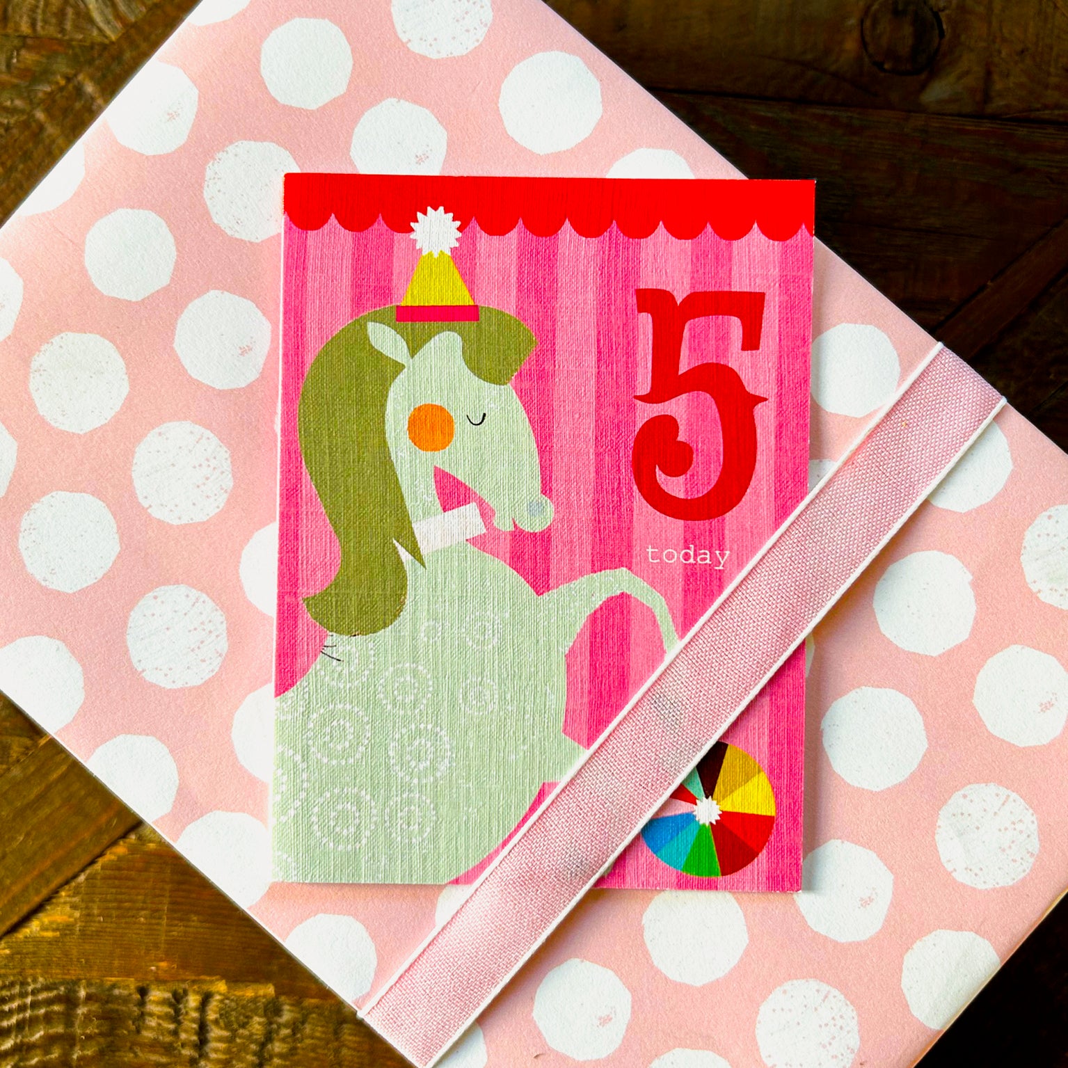 CTW11 mini horse 5th birthday card