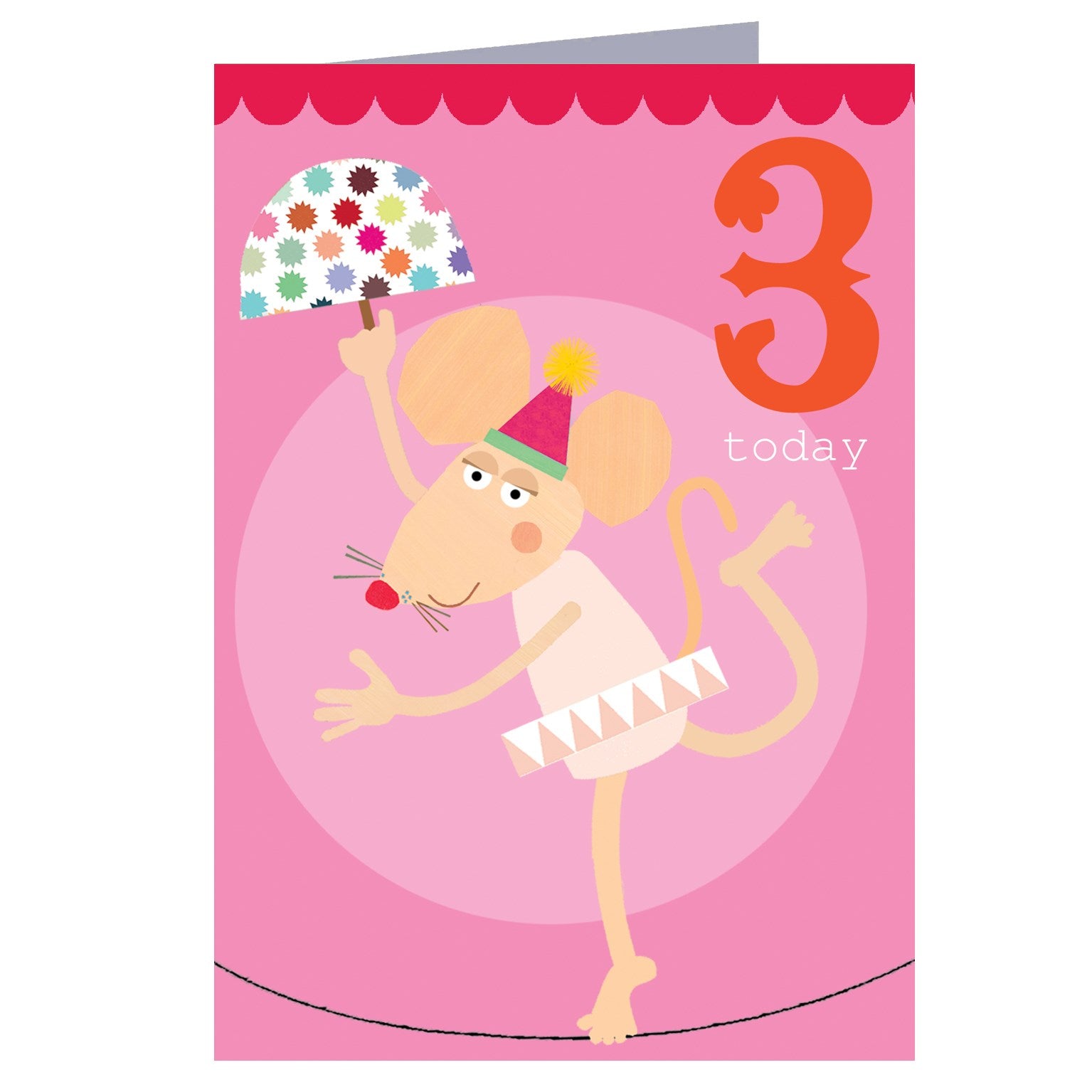 CZ09 mouse 3rd birthday card