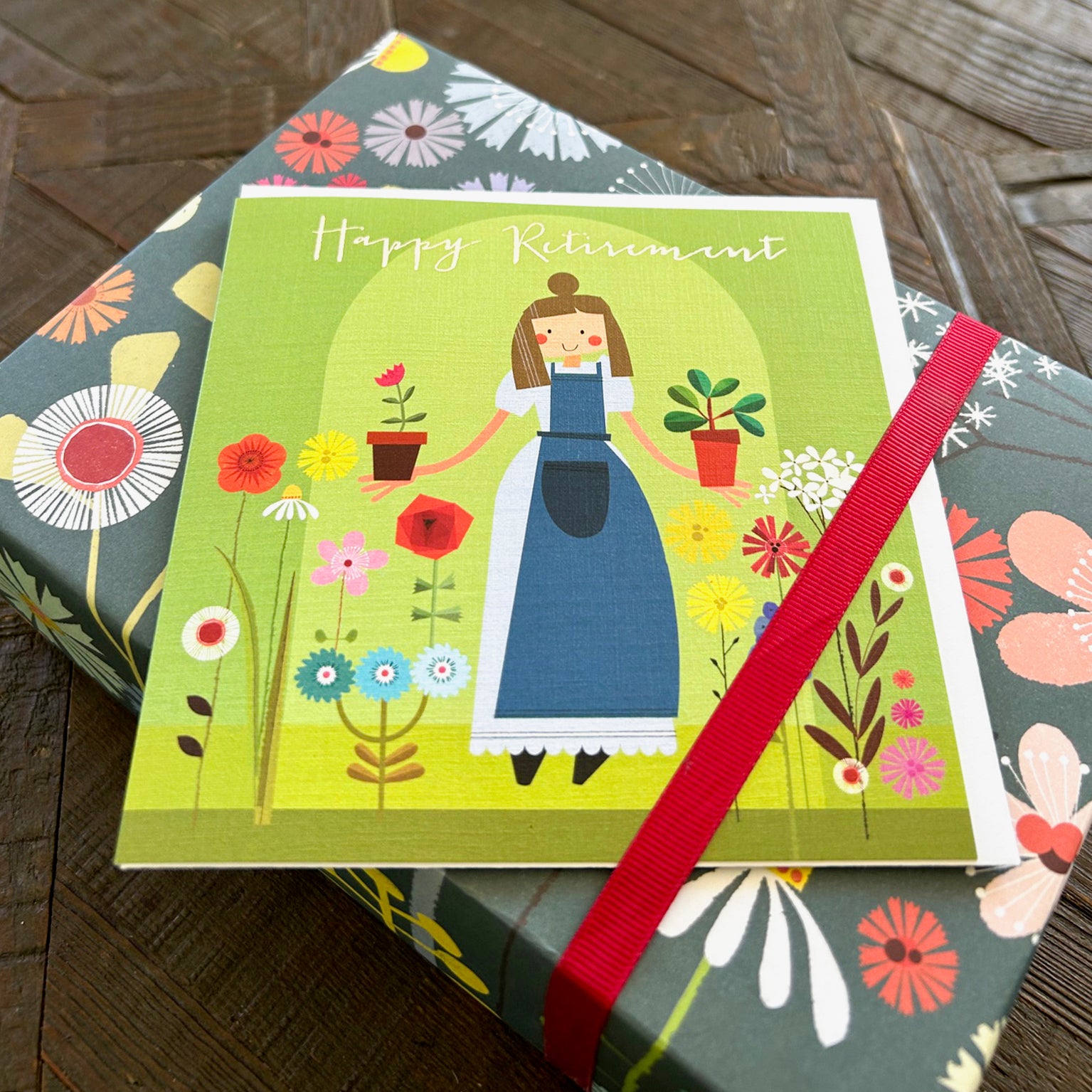 FK05 silver foiled retirement card