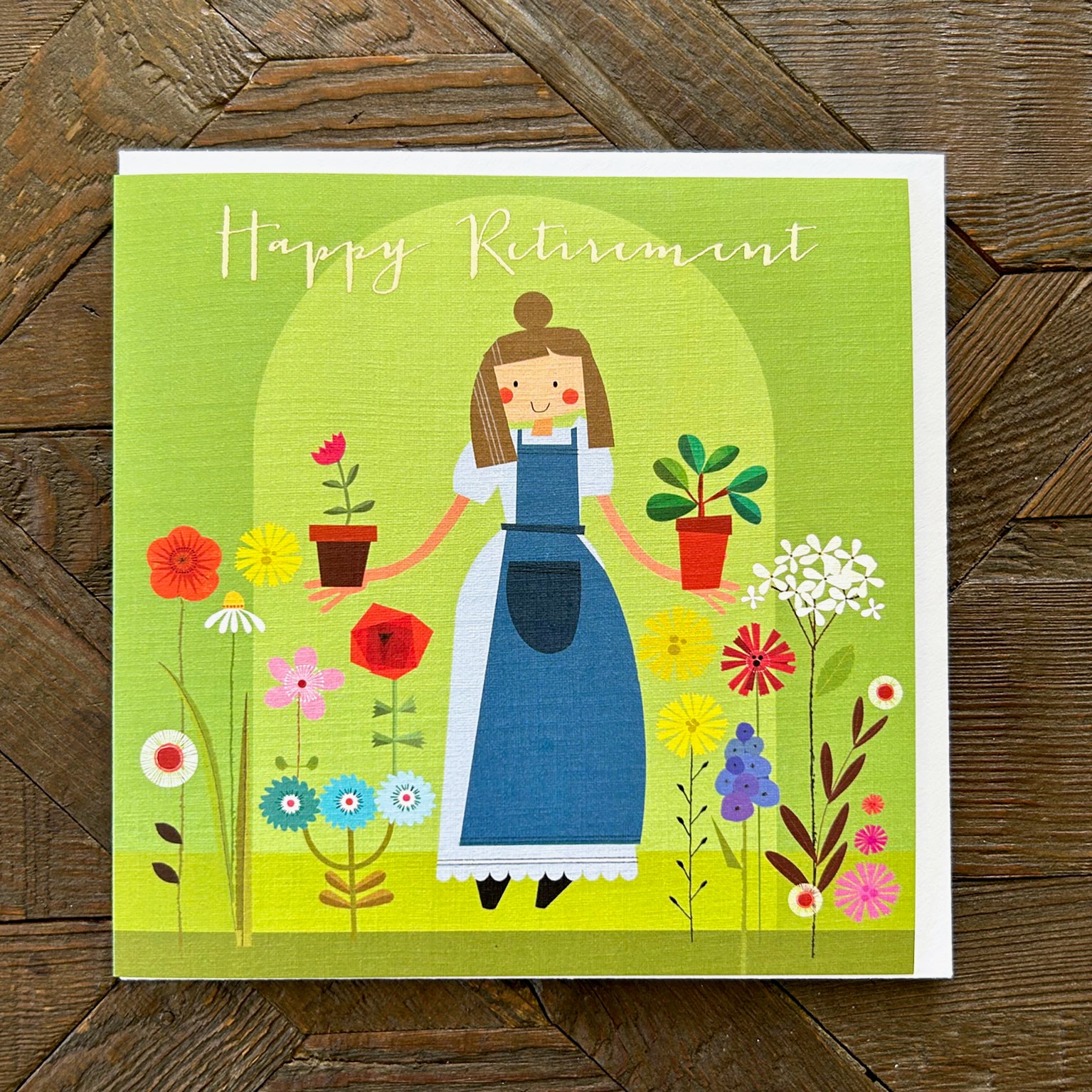 FK05 silver foiled retirement card