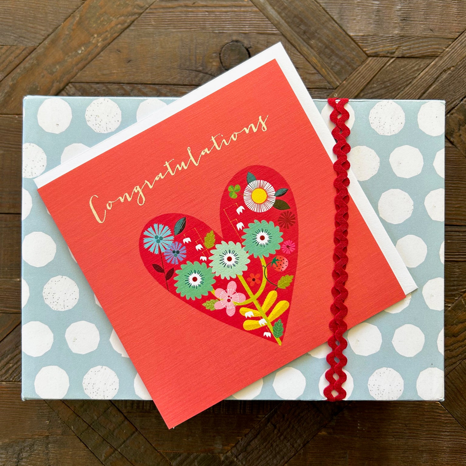 FK16 silver foiled congratulations card