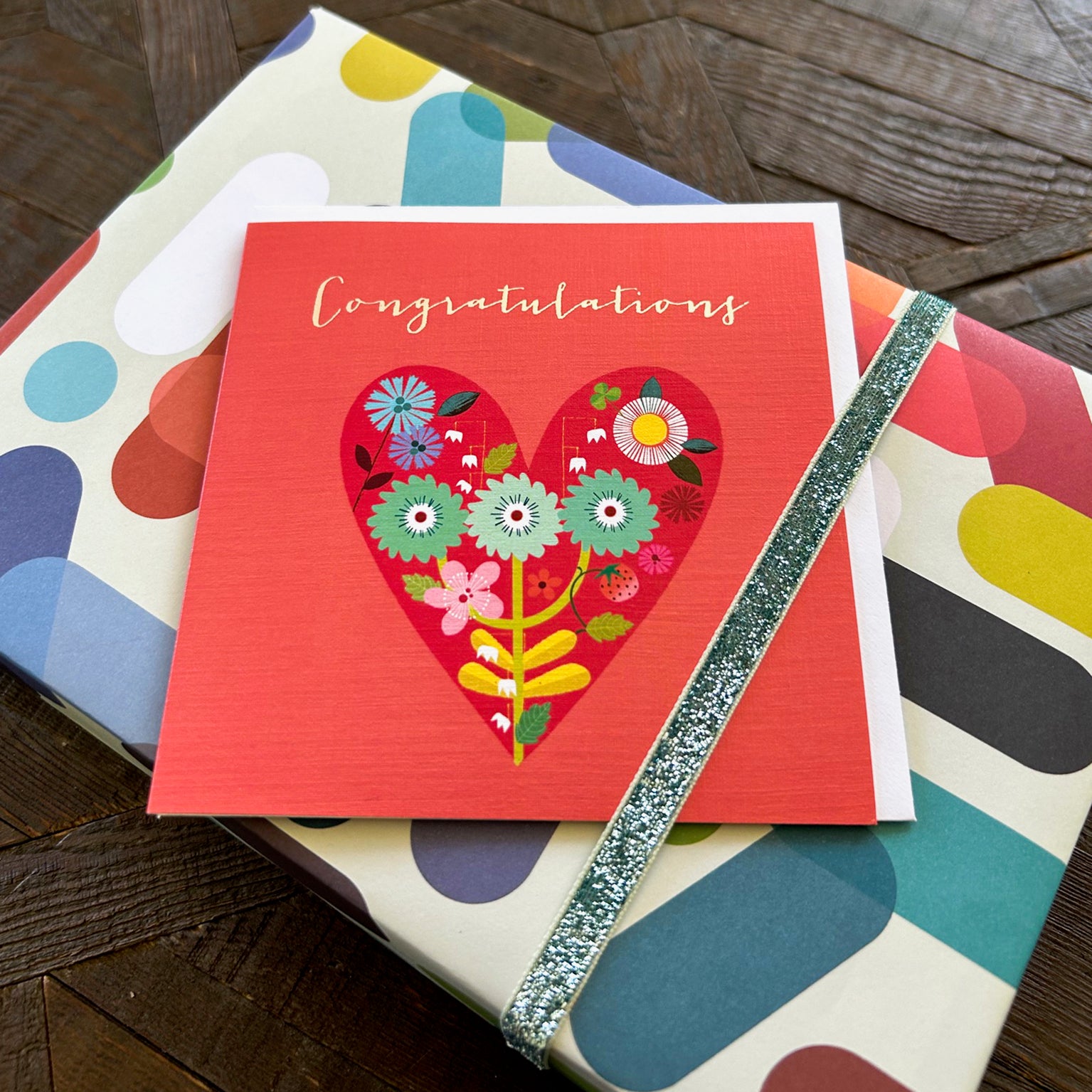 FK16 silver foiled congratulations card